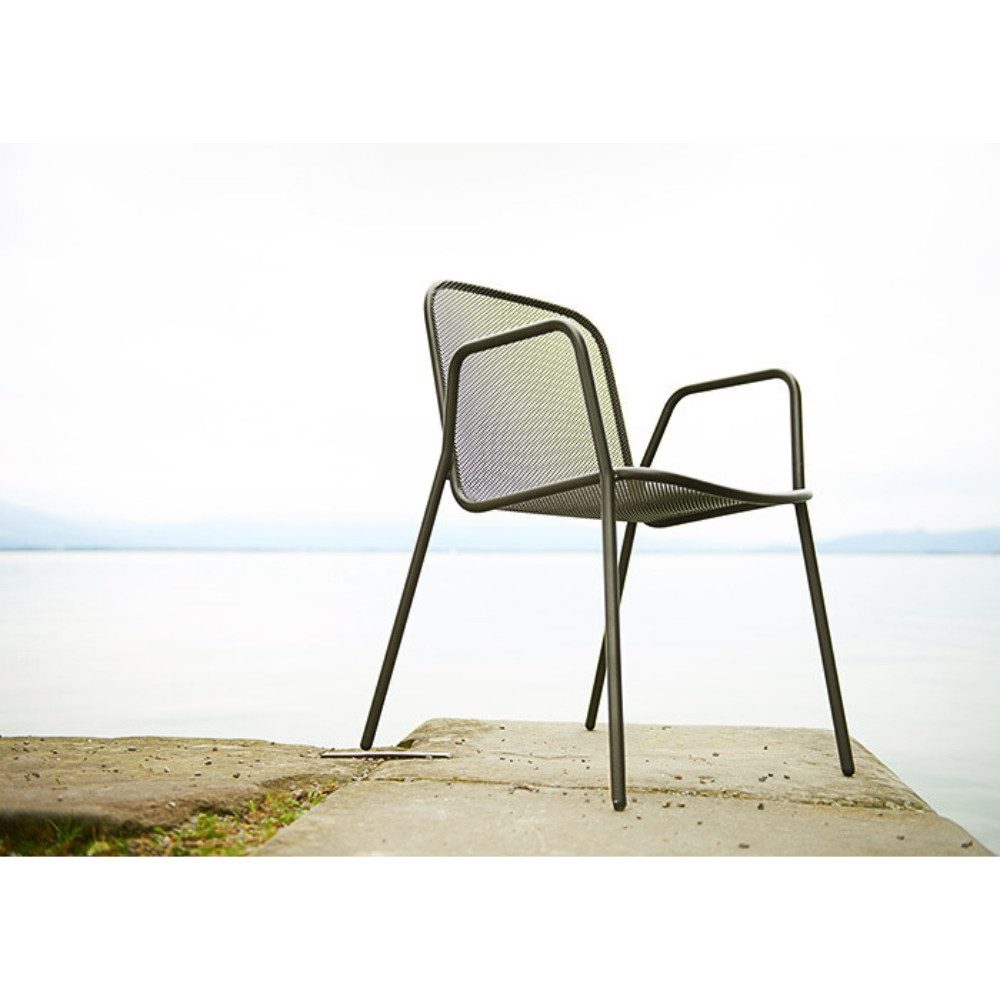 acamp Gartenstuhl, Stapelstuhl Alfredo 4er Set stapelbarer Metall Stapelsessel