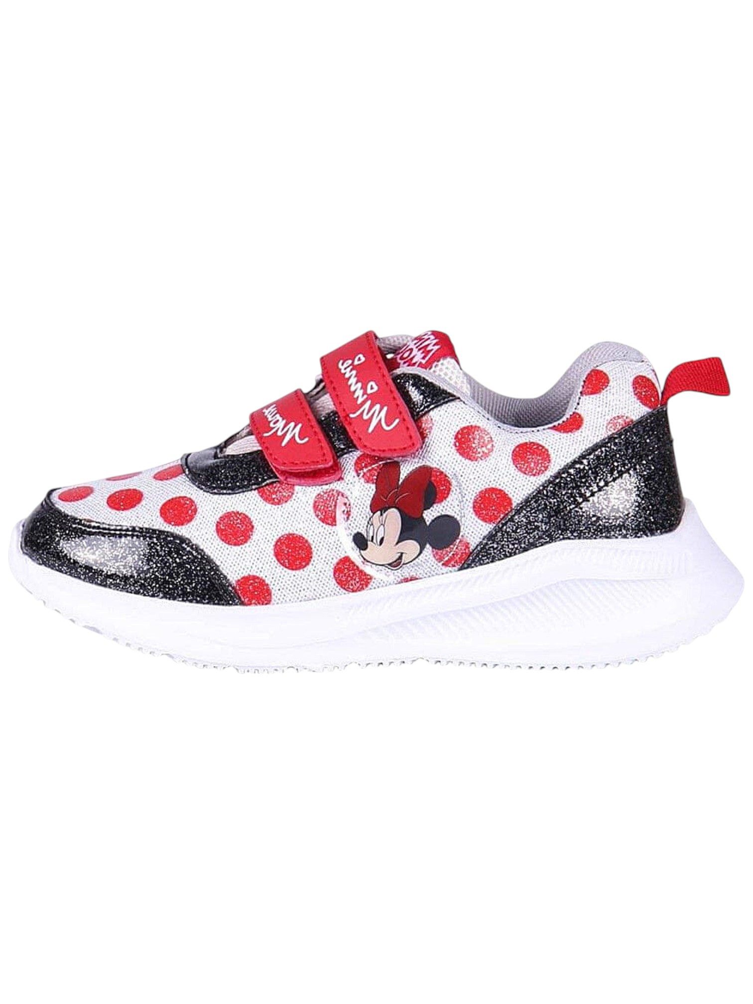 Cerdá Minnie Maus Sneaker Mädchen glitzernde Schuhe mit Klettverschluss Gr. 23 - 28 cm