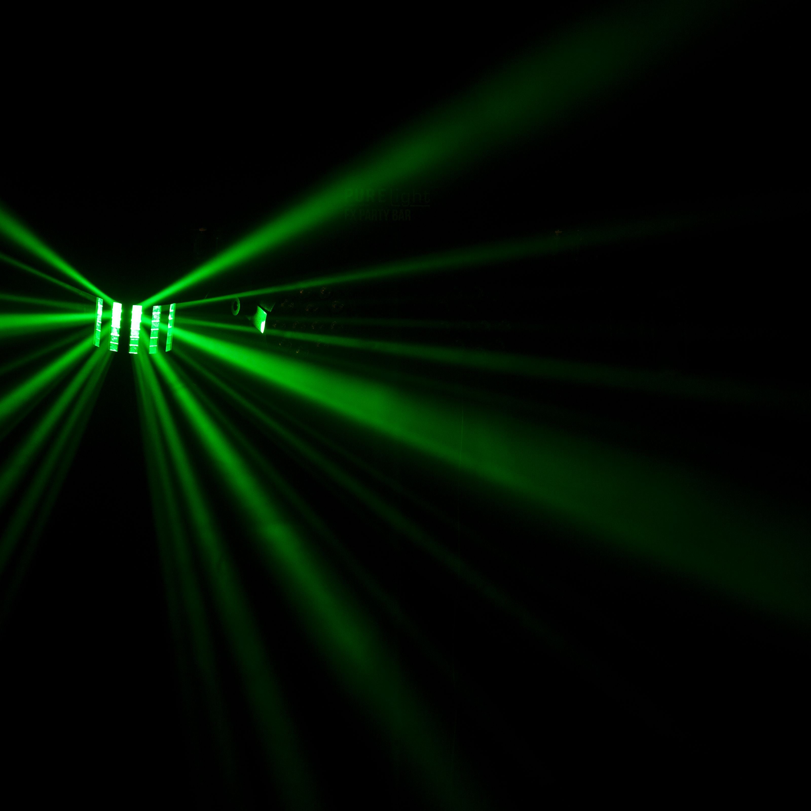 PURElight LED spotlights, FX Party Bar, LED PARs, LED Derbies, DMX control