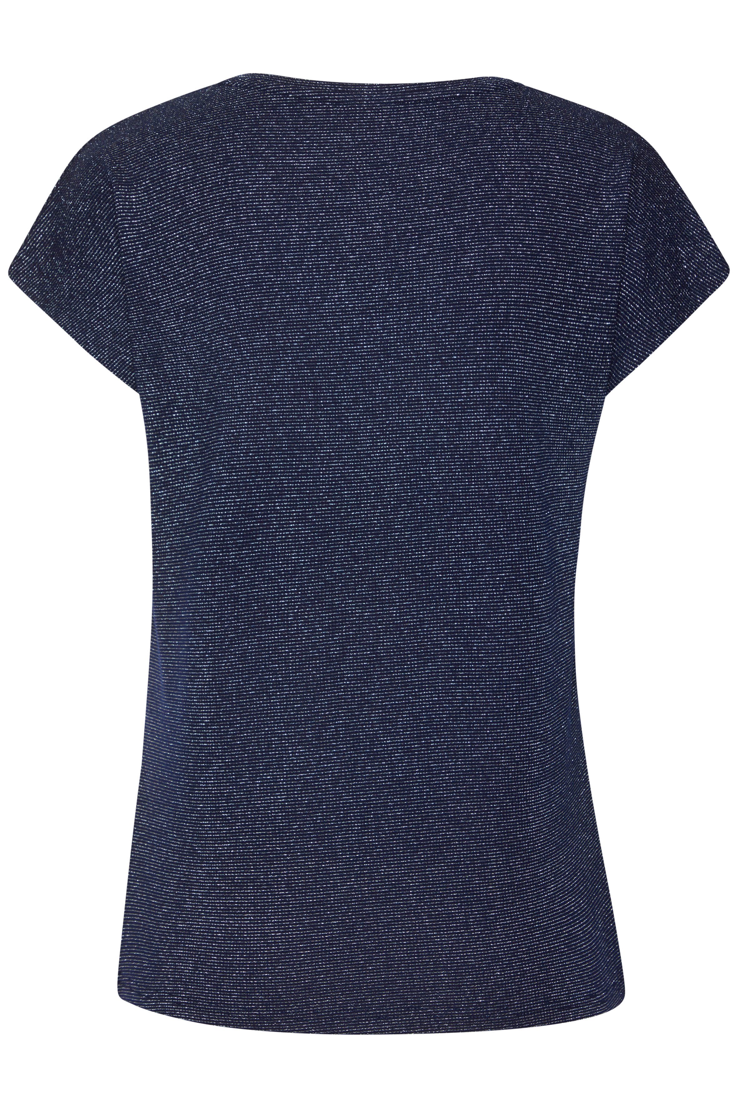 LASCANA Kurzarmshirt mit silberfarbenem Glitzereffekt aus pflegeleichter Qualität mit Viskose