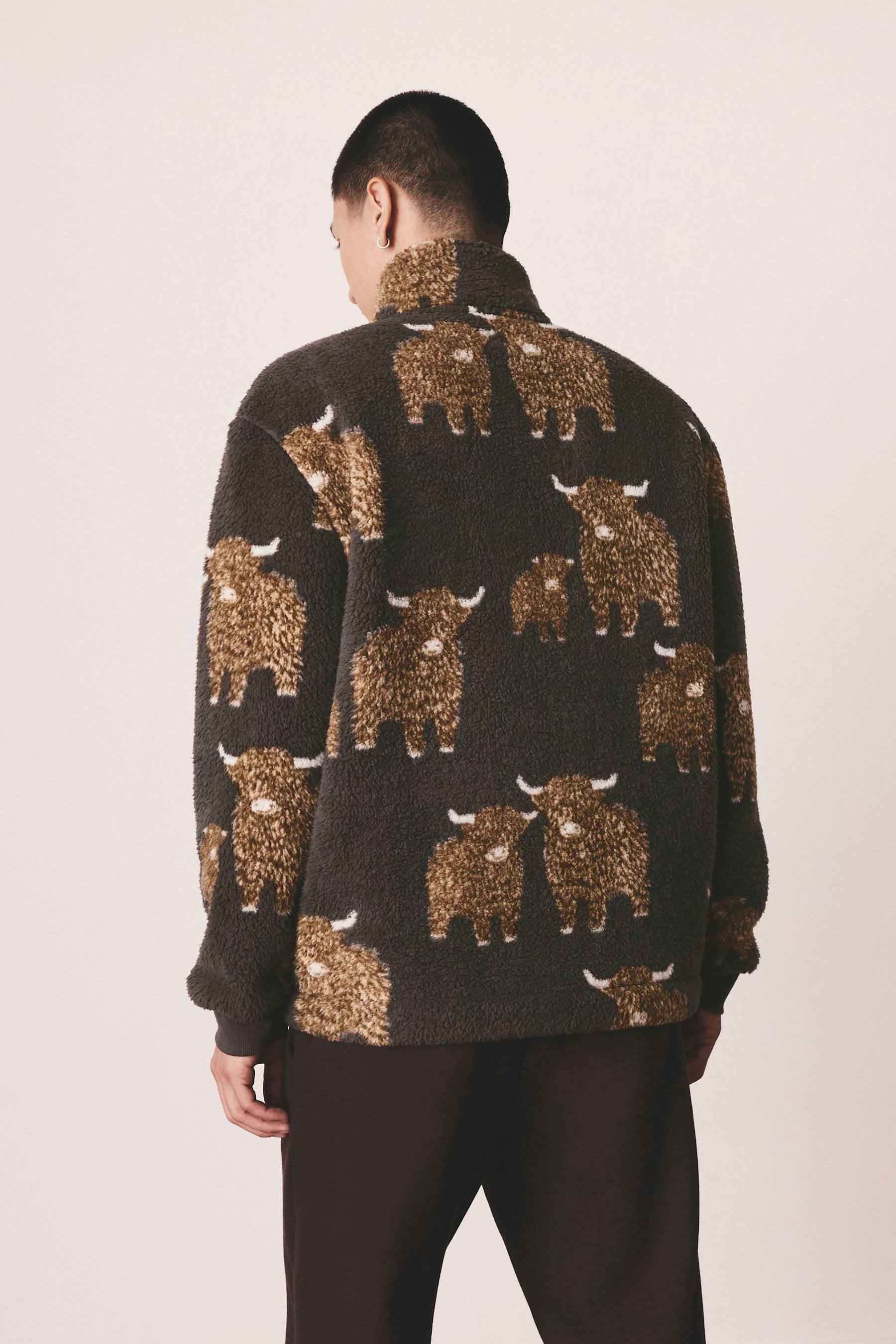 Next Fleecepullover Hamish Borg-Fleece mit RV-Ausschnitt (1-tlg) günstig online kaufen