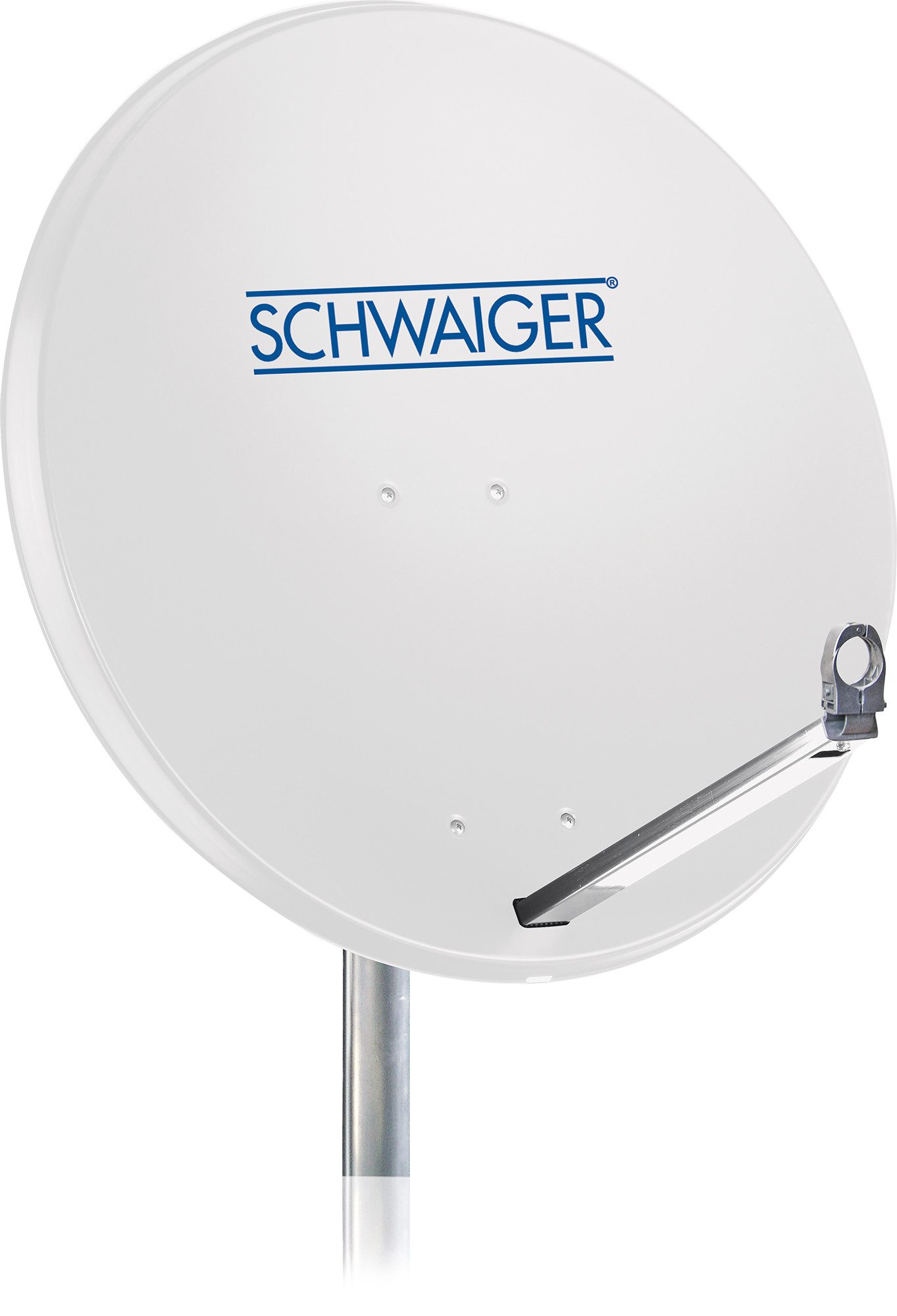 Schwaiger 714531 SAT-Antenne (80 cm, Aluminium, Quad LNB, hellgrau)