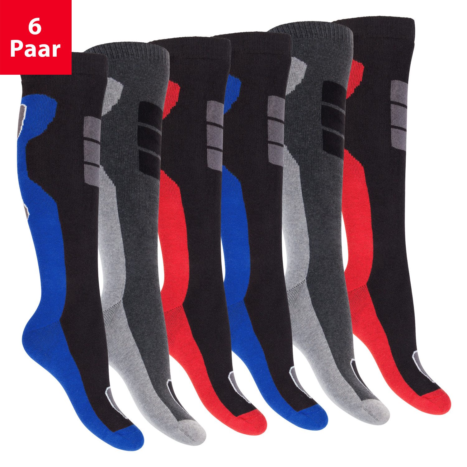 Footstar Thermosocken Herren Winter Thermo Kniestrümpfe (6 Paar) Vollfrotte günstig online kaufen