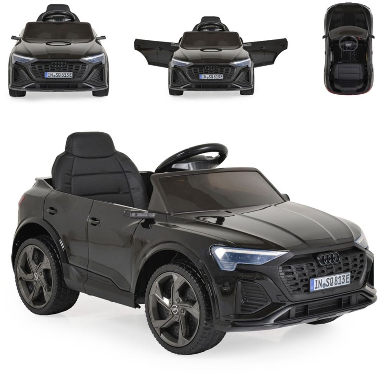 Moni Elektro-Kinderauto Audi SQ8 e-tron, Belastbarkeit 25 kg, EVA-Reifen, MP3-Eingang, Sicherheitsgurt, LED-Lichter, Bluetooth