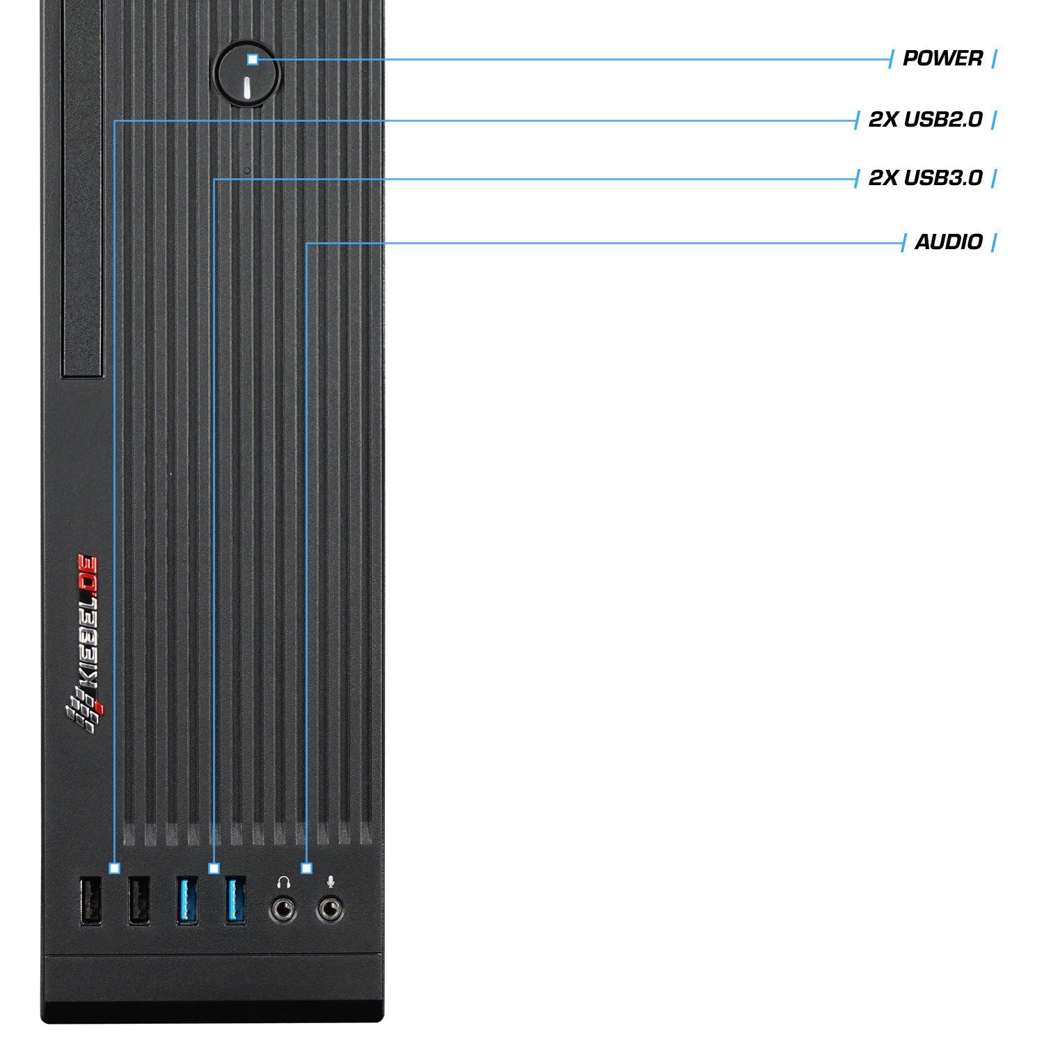 Kiebel Premium PC Slim IX Mini-PC (AMD Ryzen 5 AMD Ryzen 5 9600X, Radeon, 32 GB RAM, 1000 GB SSD, Luftkühlung, WLAN)