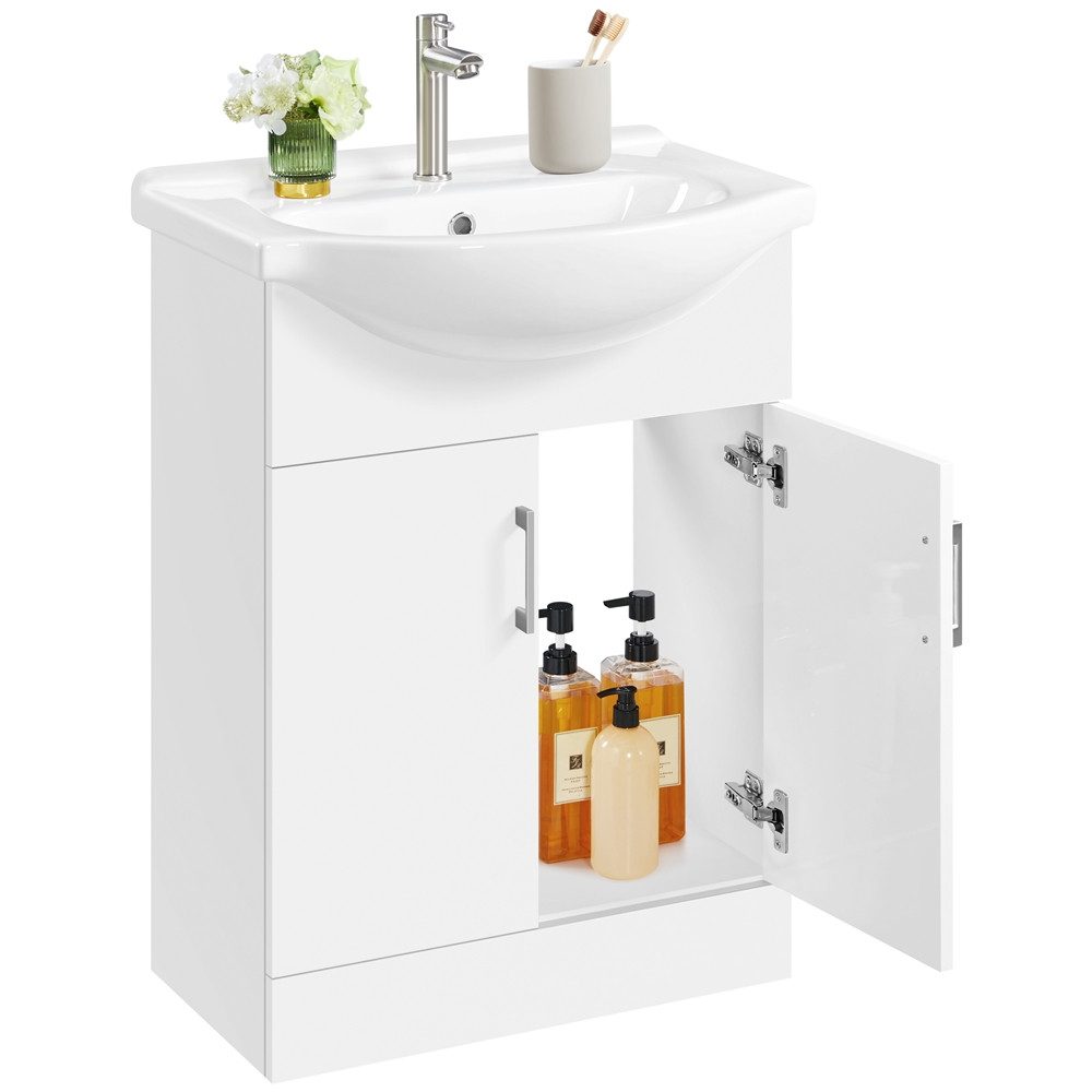 Yaheetech Waschtisch Waschbecken mit Unterschrank, Badezimmerschrank Waschb günstig online kaufen