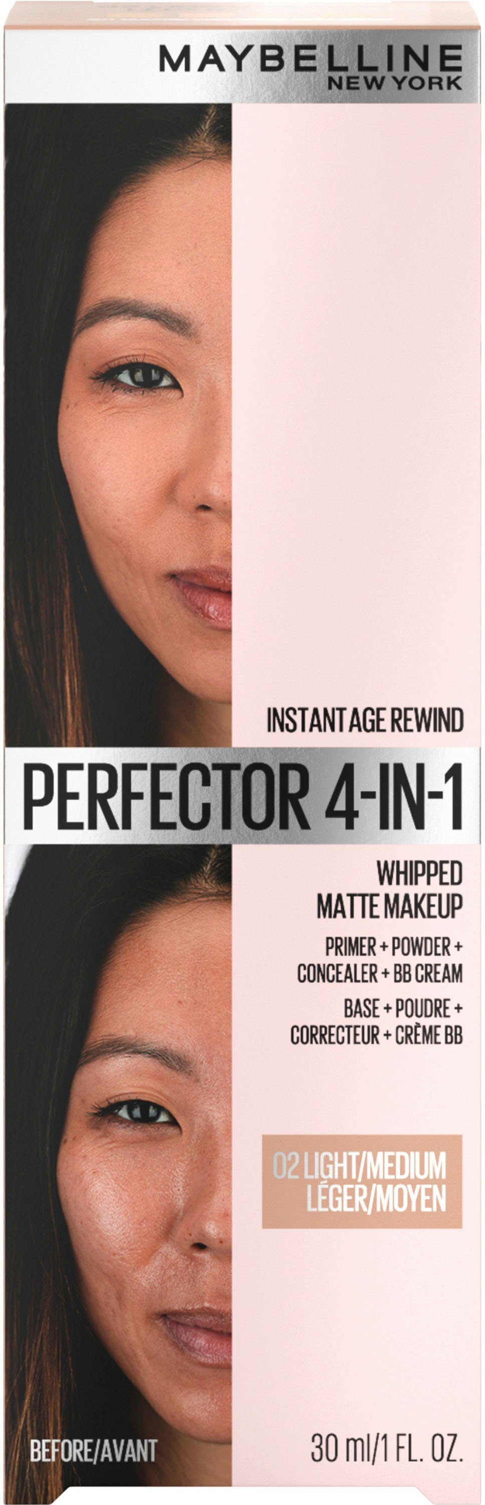 MAYBELLINE NEW 2 Instant YORK Medium Matte Light Foundation Perfector