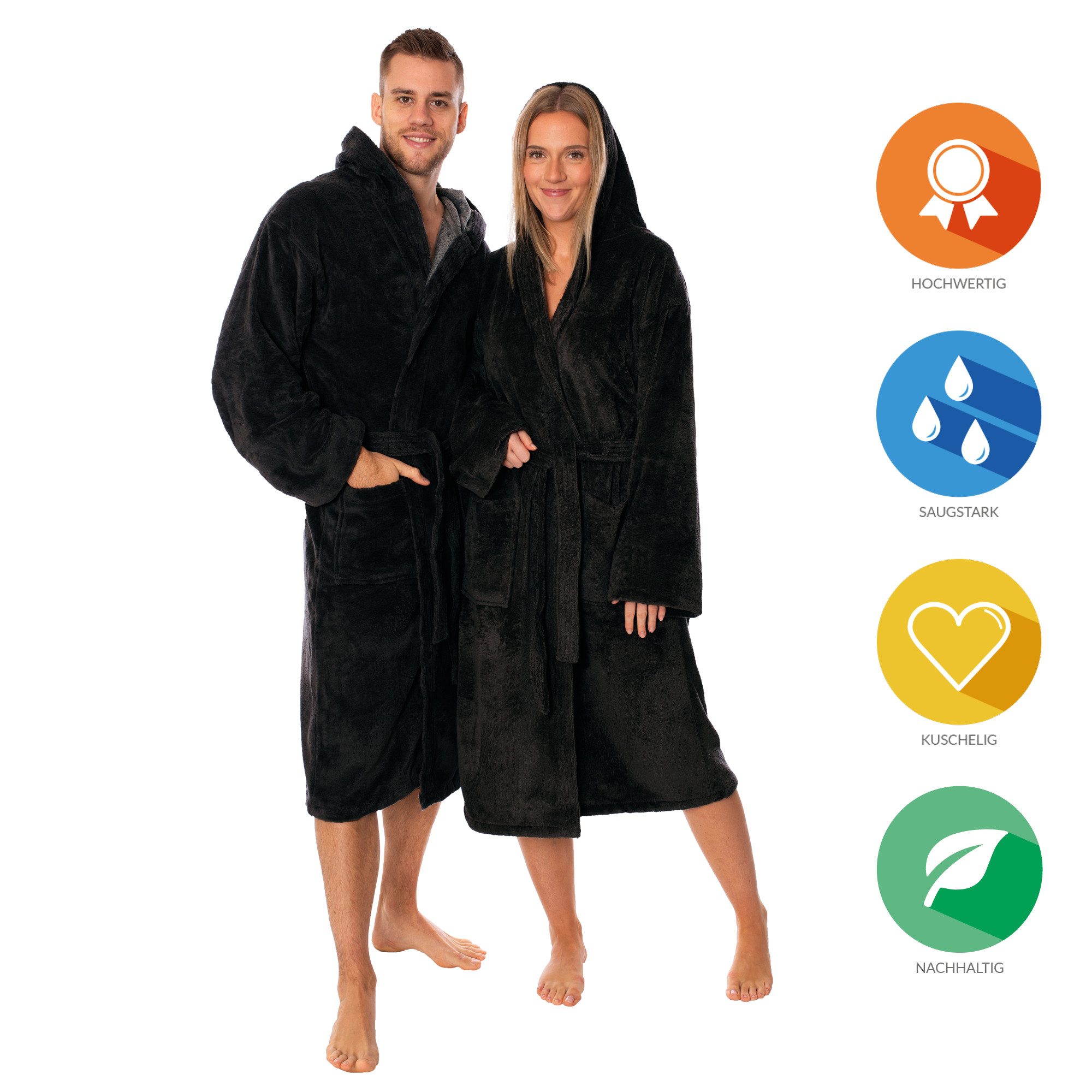 Lavea Bademantel Madrid, aus 100% Bambusviskose, fusselfrei, pflegeleicht, günstig online kaufen