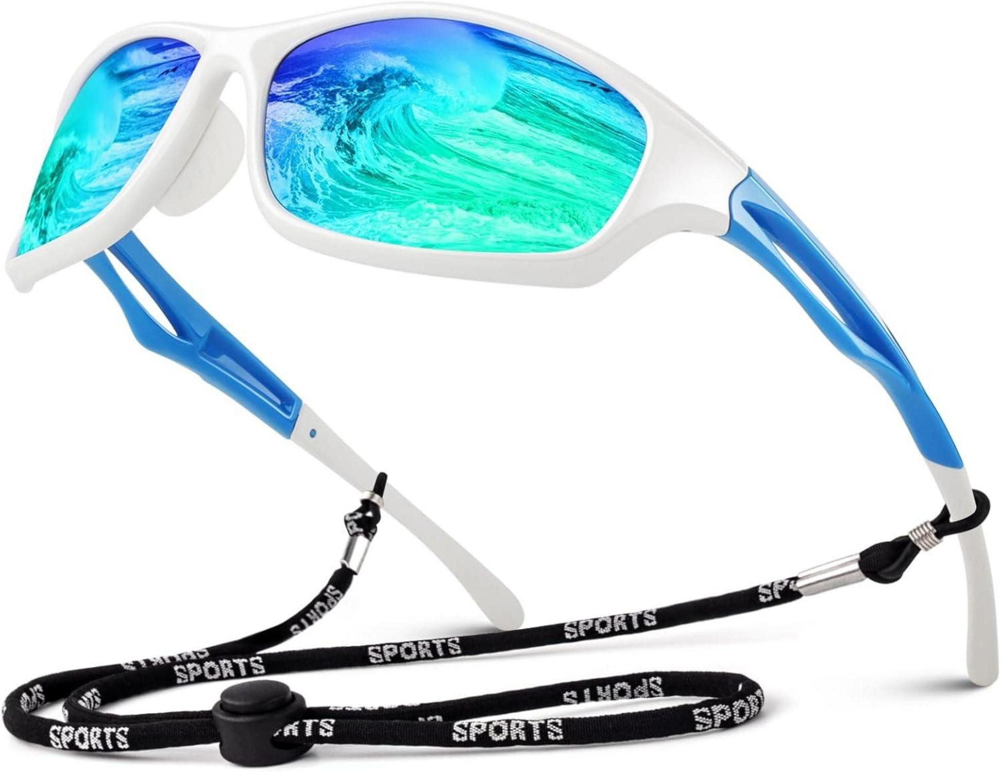 Sonnenbrille Sonnenbrille Herren Polarisiert Verspiegelt TR90 Sportbrille UV400 Cat