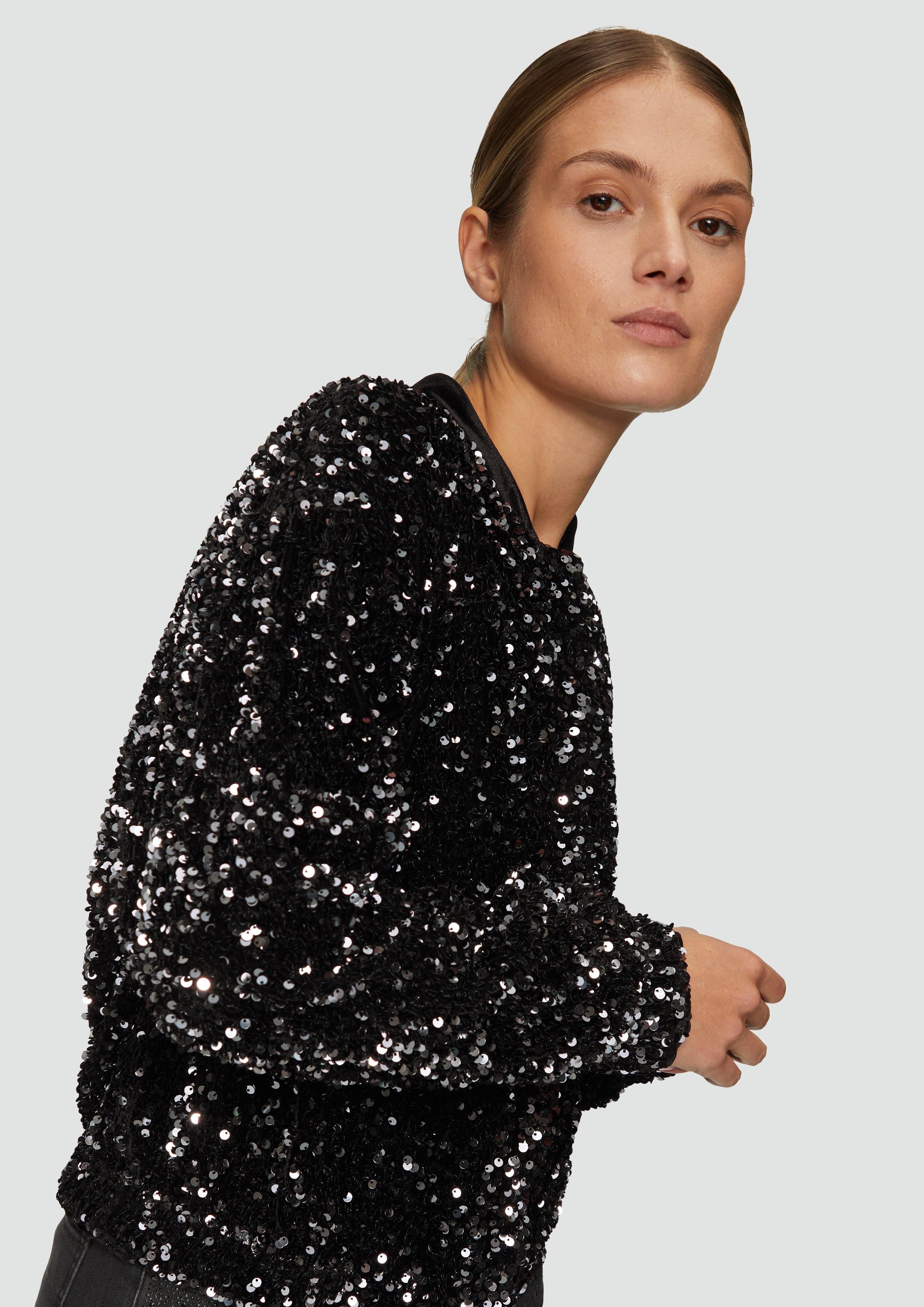 s.Oliver BLACK LABEL Funktionsjacke Samtblouson mit günstig online kaufen