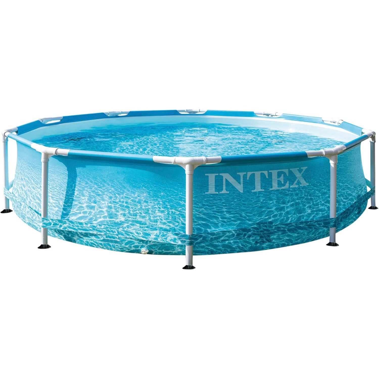 Intex Pool Frame Pool - Beachside (305x76cm), mit fotorealistischem Ozeandruck