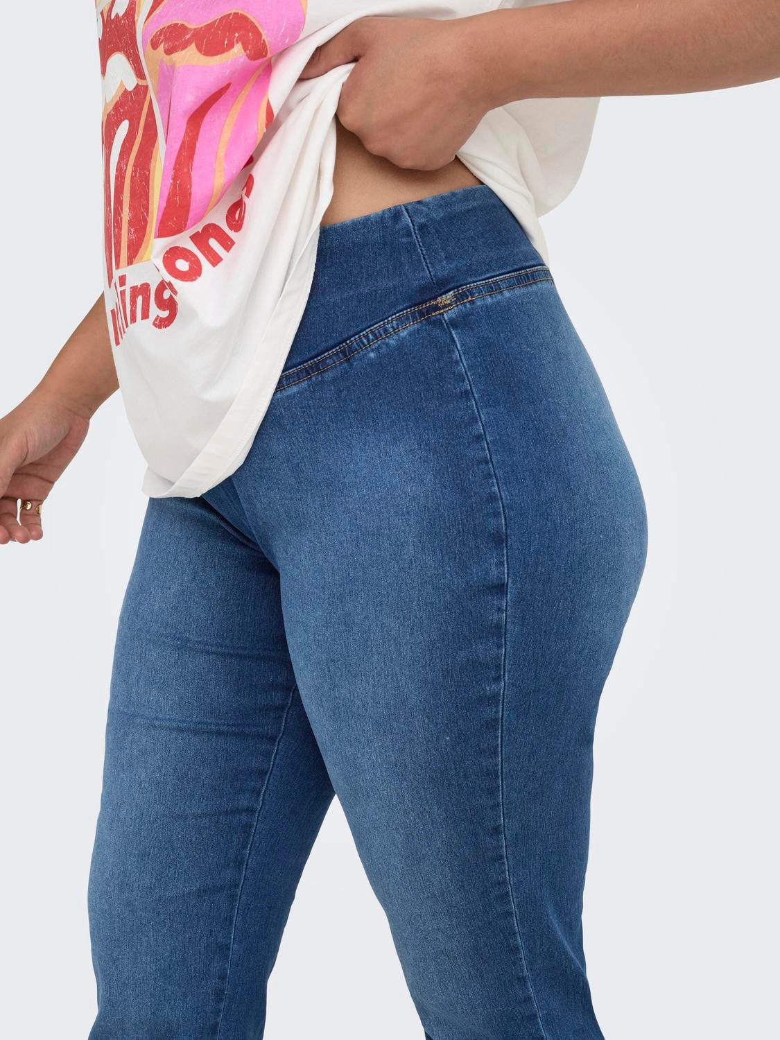 ONLY CARMAKOMA Jeansleggings CARROYAL MID WAIST FLARED LEGGING günstig online kaufen