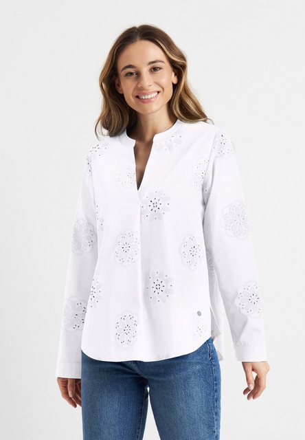 Frieda & Freddies NY Klassische Bluse Blouse mit Kontrastverarbeitung günstig online kaufen