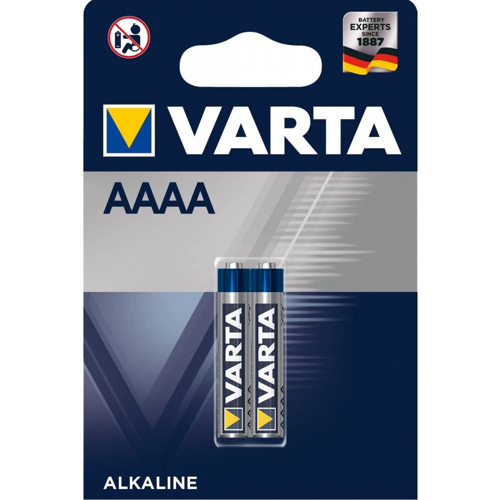 VARTA Varta AAAA 2er Blister Alkaline Batterien Akku Varta AAAA 2er Blister Batterie (1,5 V V), Ideal für Fernbedienungen