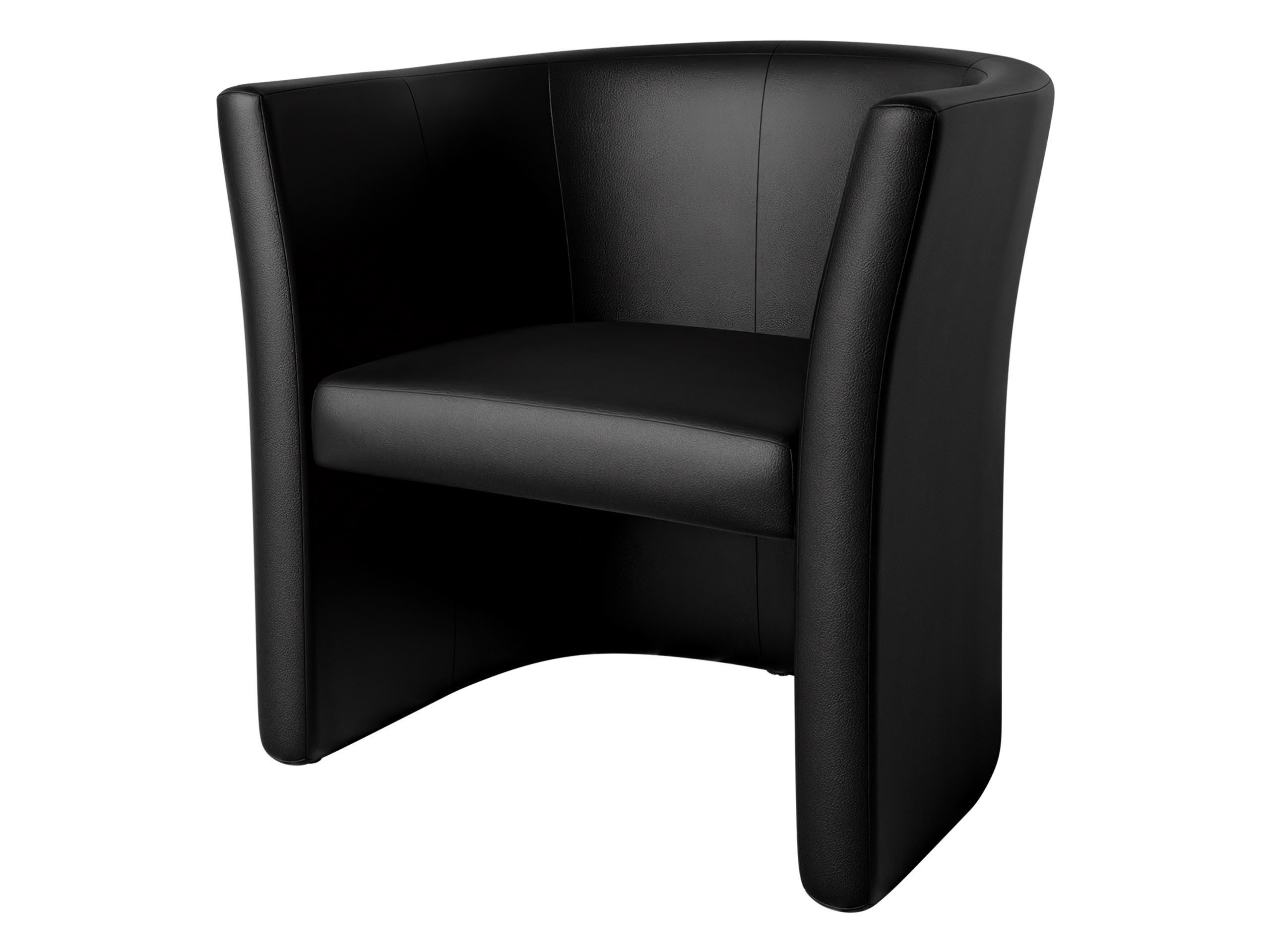 MIRJAN24 Sessel Cuba, Einzelsessel, Schwarz Kunstleder Clubsessel