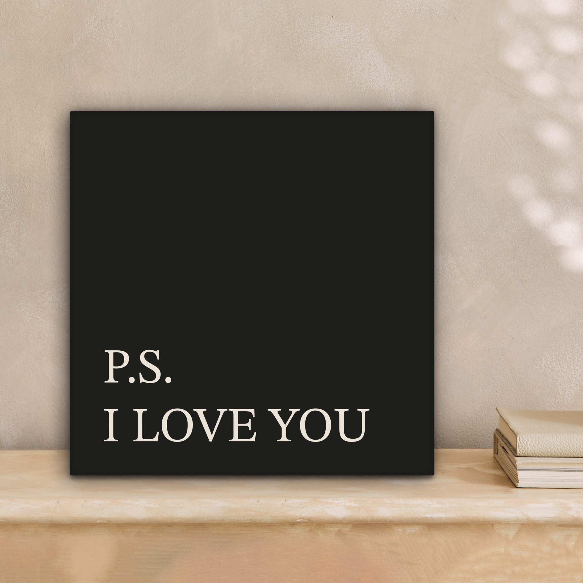 OneMillionCanvasses® Leinwandbild Schwarz - Minimalistisch - günstig online kaufen