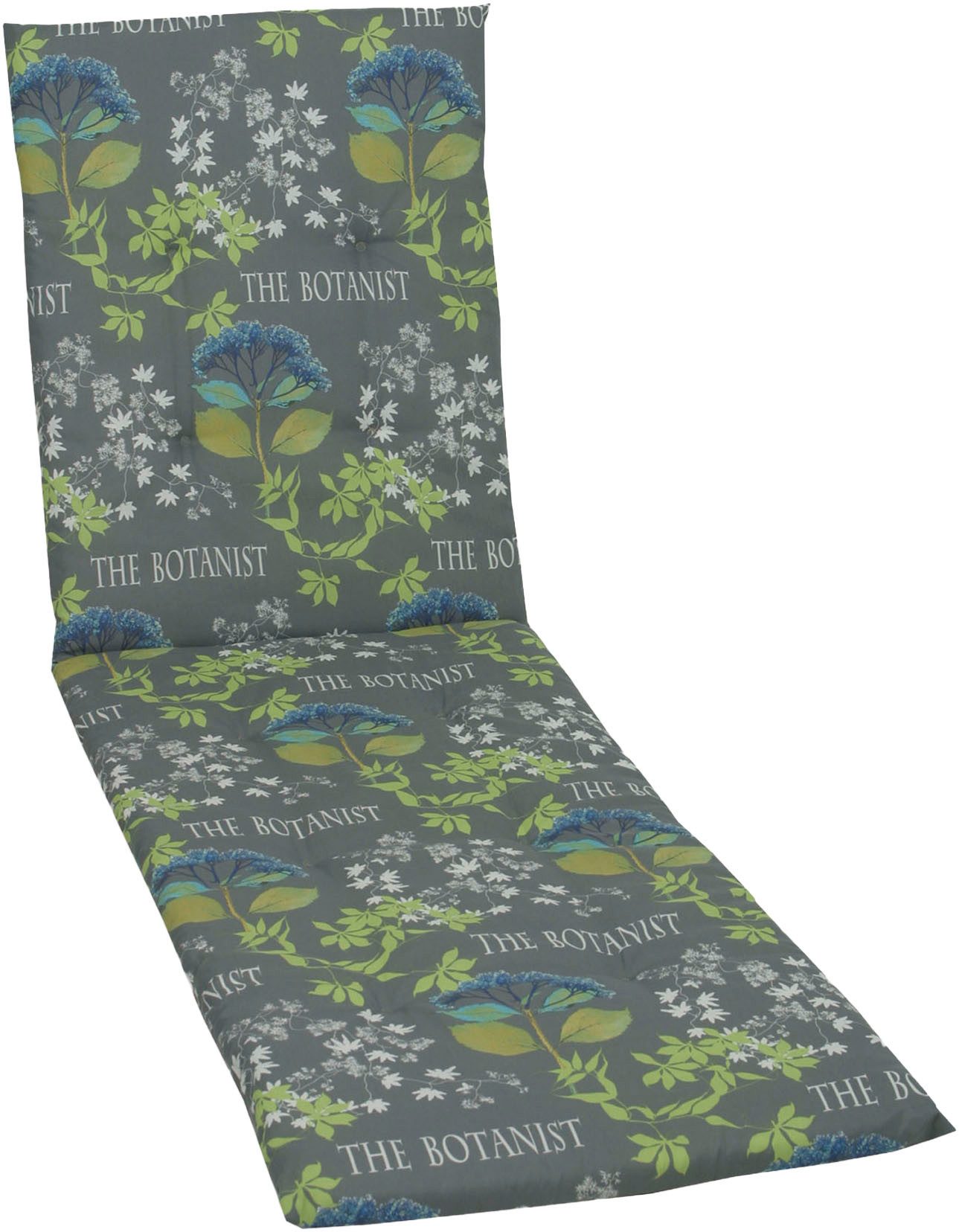 KONIFERA Liegenauflage, The Botanist grau - Maße BxLxH ca.: 58 cm x 188 cm x 5 cm