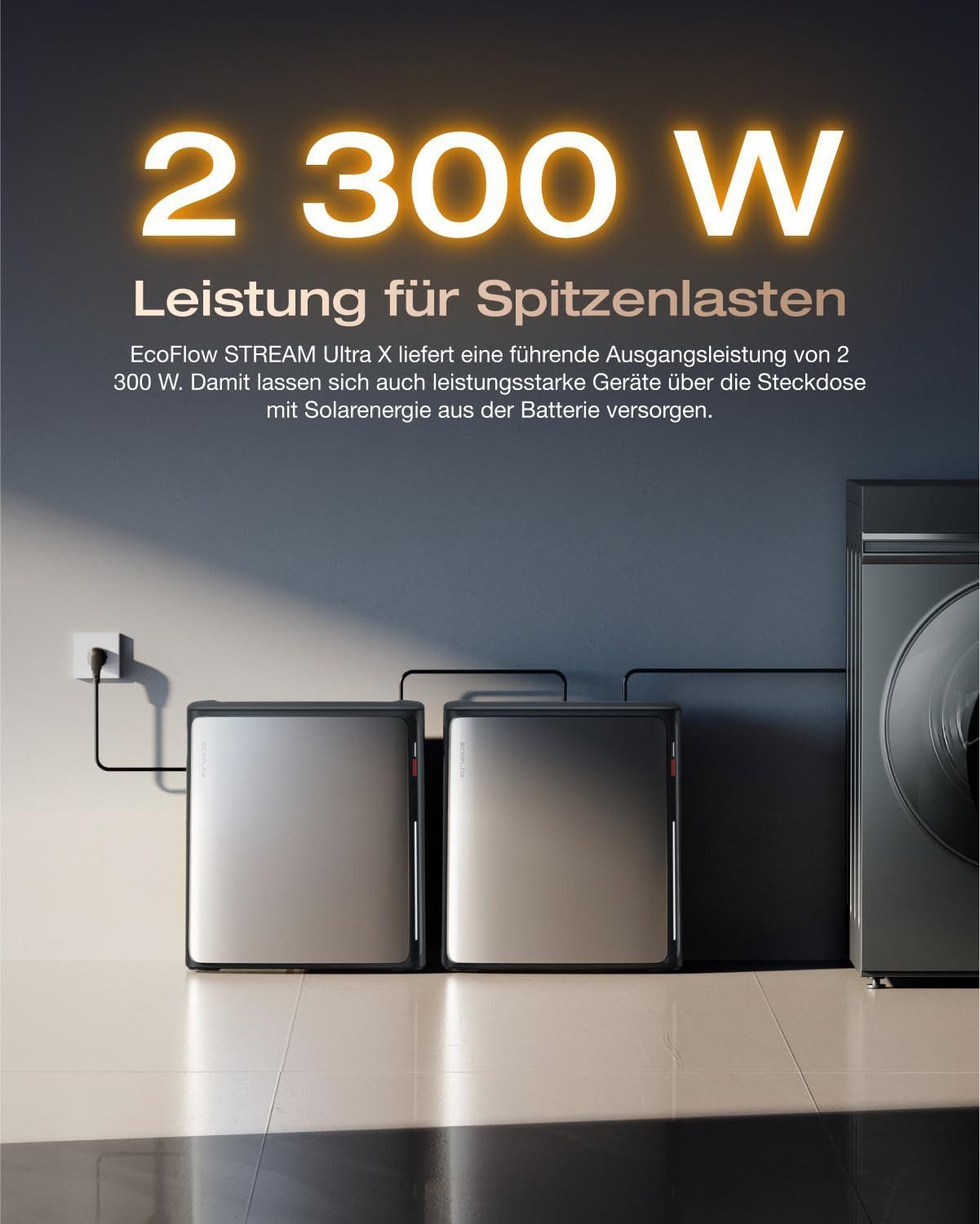 Ecoflow Balkonkraftwerk 2000W ECOFLOW STREAM Ultra X 3,84kWh All in One Speicher, (inkl. Sunpro 2×/4×500Wp Solarmodule, 0-St., 4 MPPT Solareingang mit integriertem Mikro-Wechselrichter), ohne/mit Smart Meter