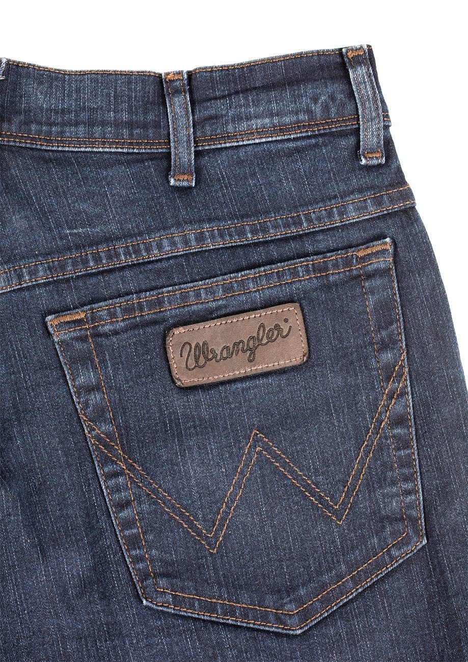 Wrangler Straight-Jeans Texas Jeanshose mit (W12175001) blue Stretchanteil black