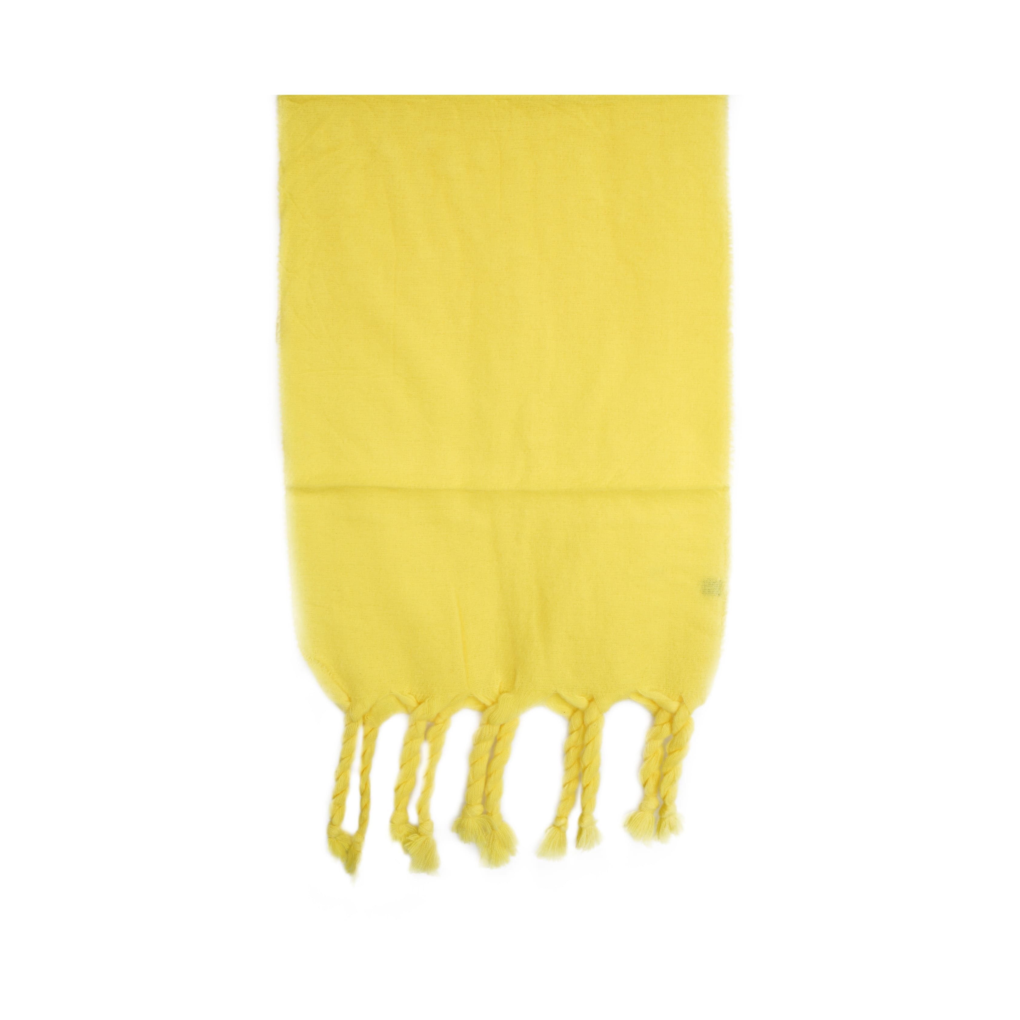 COFI 1453 Modeschal Kuscheliger Schal mit Fransen - einfarbiger Schal für D günstig online kaufen