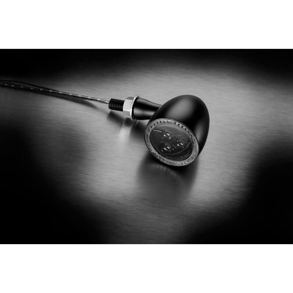 Kellermann Blinker LED-Blinker Bullet 1000 Dark, schwarz, getöntes Glas