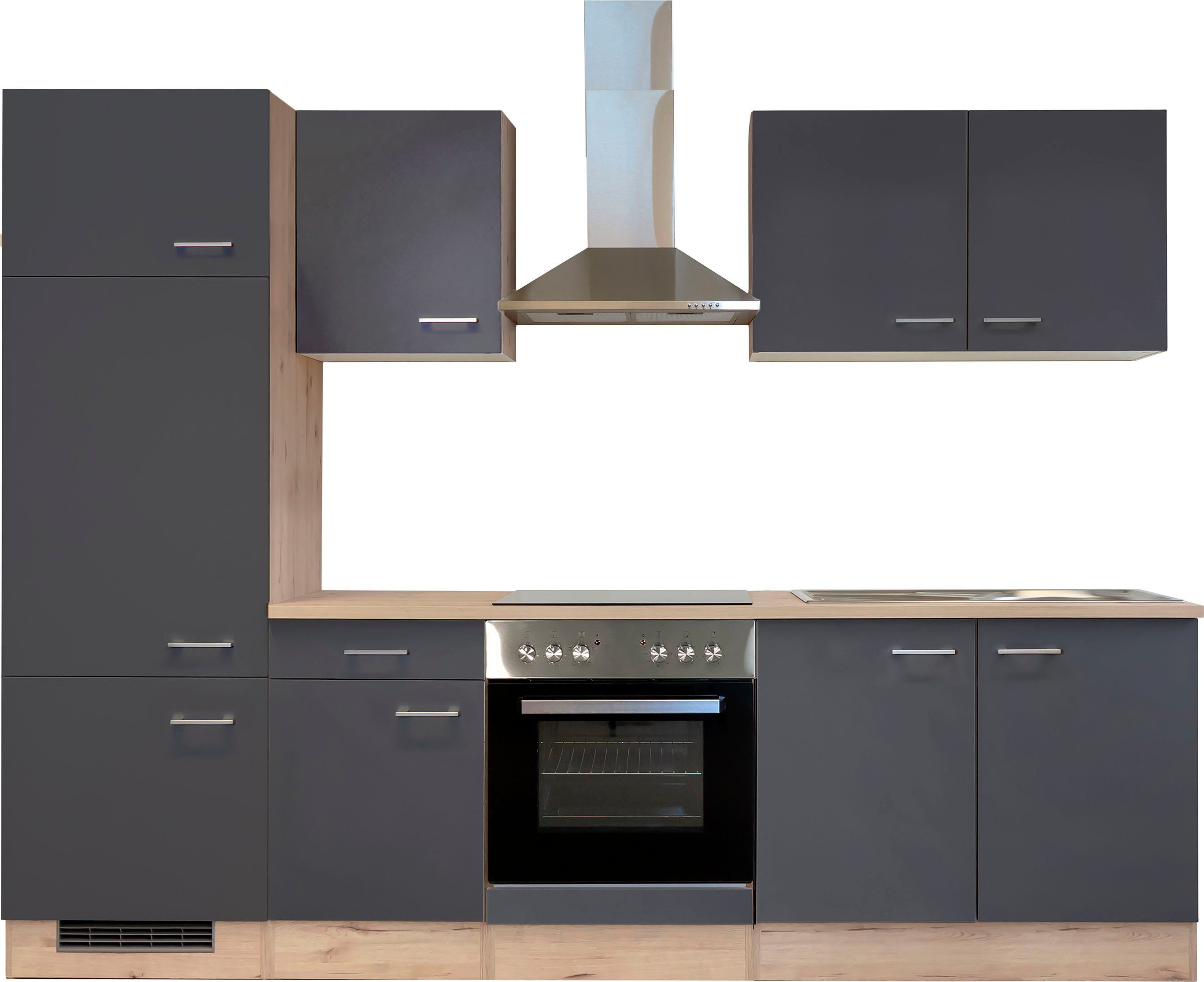 Flex-Well Küchenzeile Morena, wahlweise mit E-Geräten, Gesamtbreite 270 cm