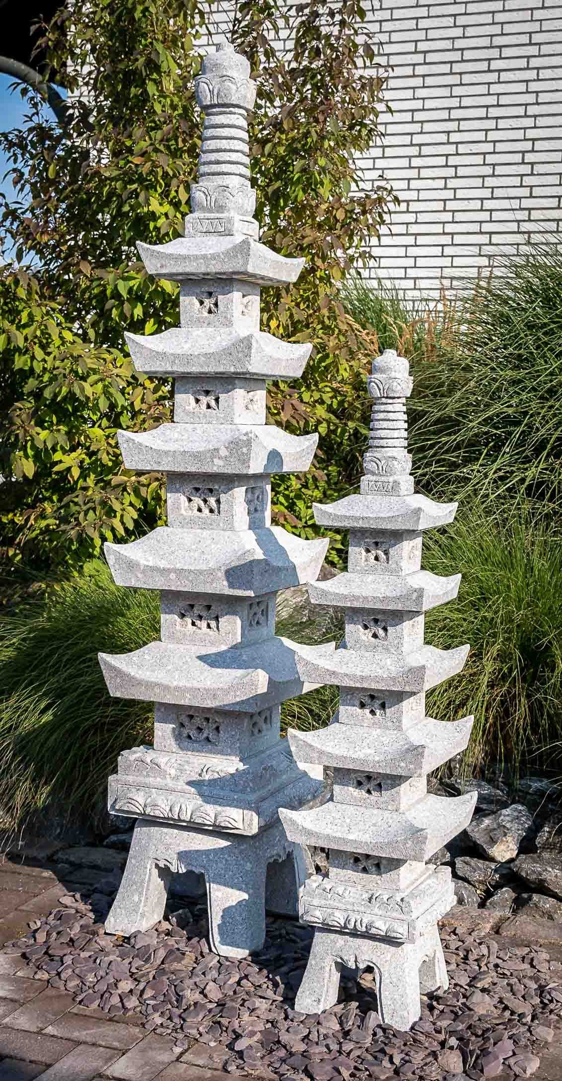 und ein Frost, Granit Granit Regen IDYL – 5-stöckig, witterungsbeständig – robust Gartenfigur Pagoda gegen – sehr Naturprodukt UV-Strahlung.