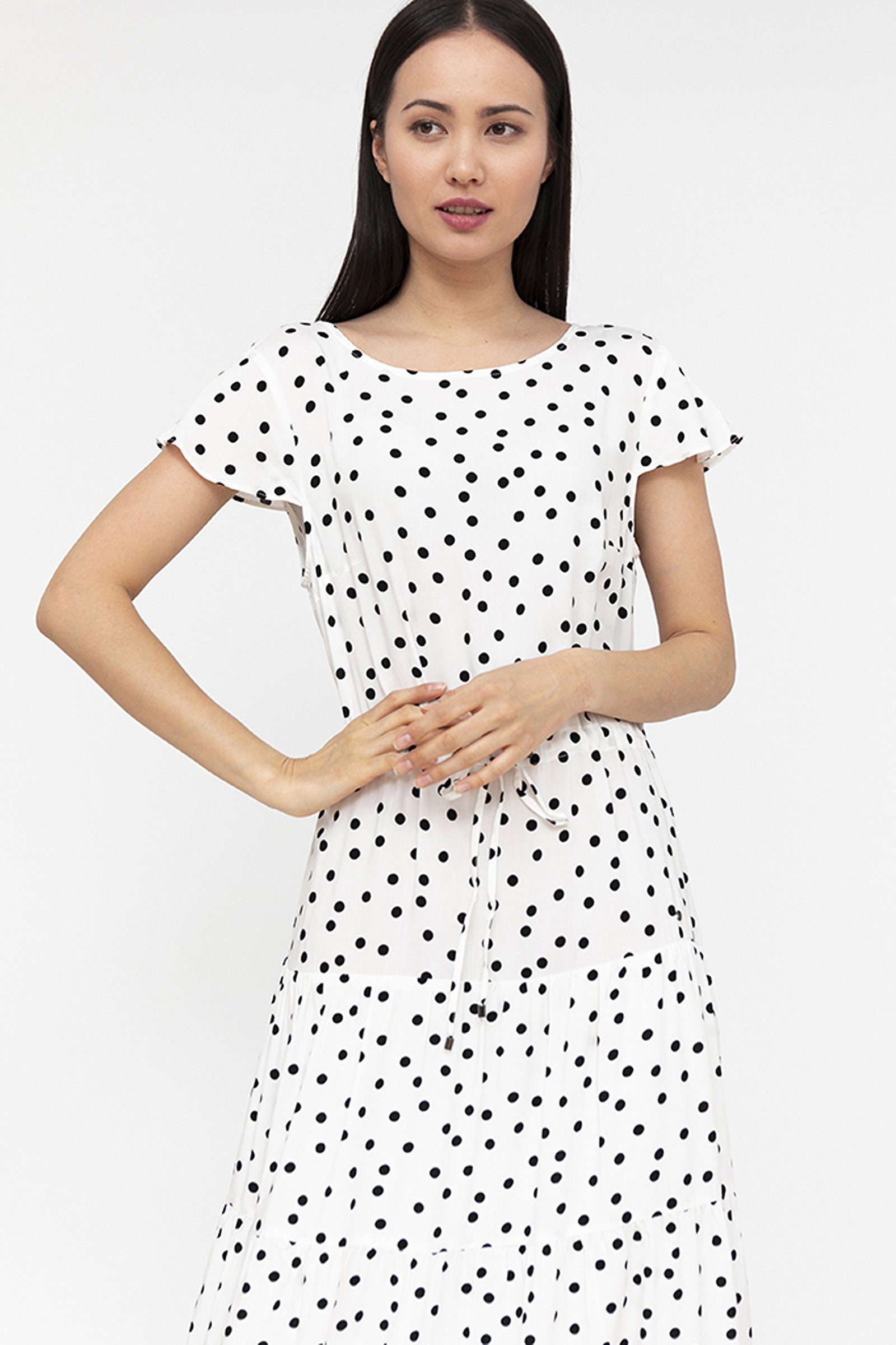 Finn Flare Jerseykleid mit modischem Punktemuster