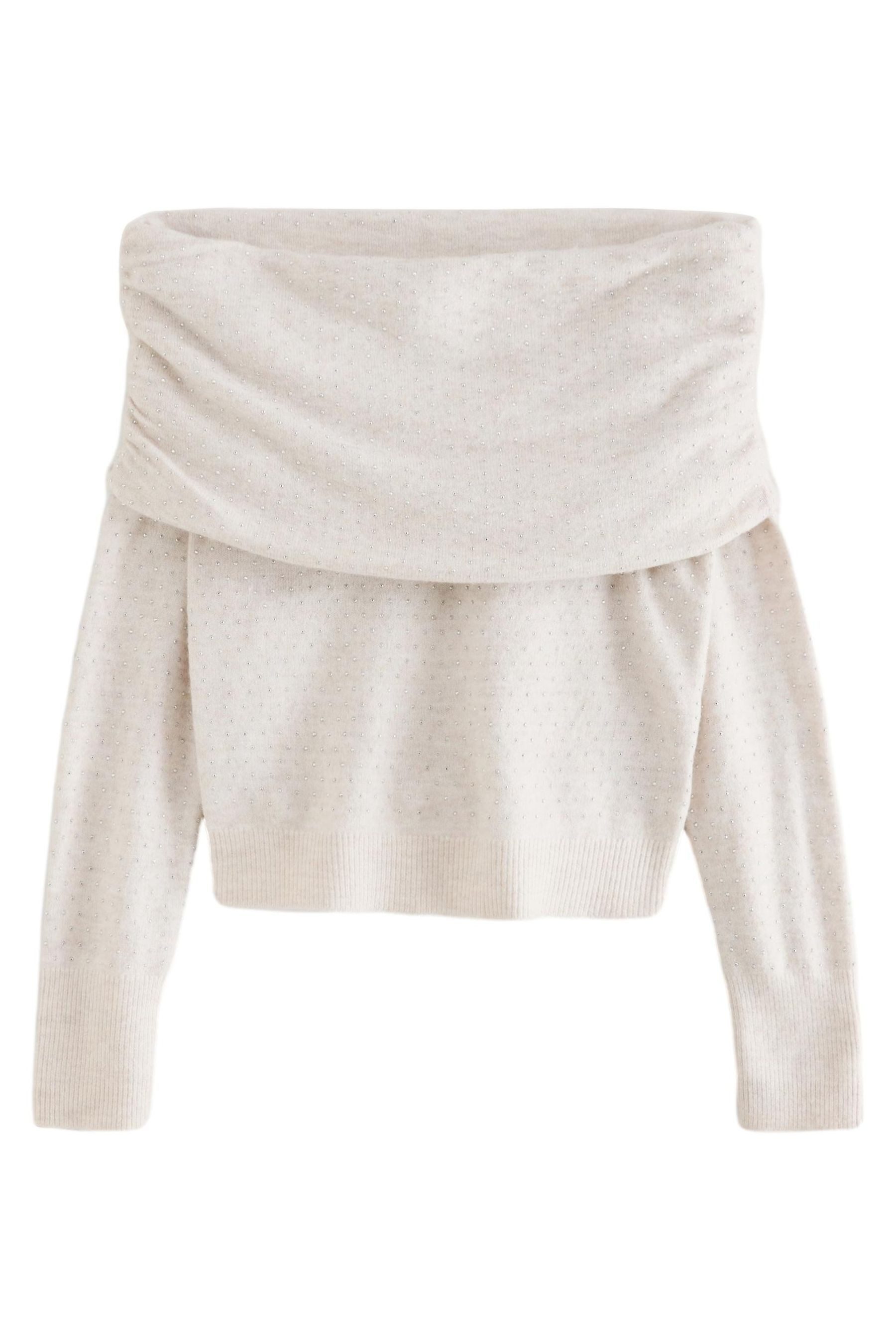 Next Carmenpullover Schulterfreier, glitzernder Bardot-Strickpullover (1-tl günstig online kaufen