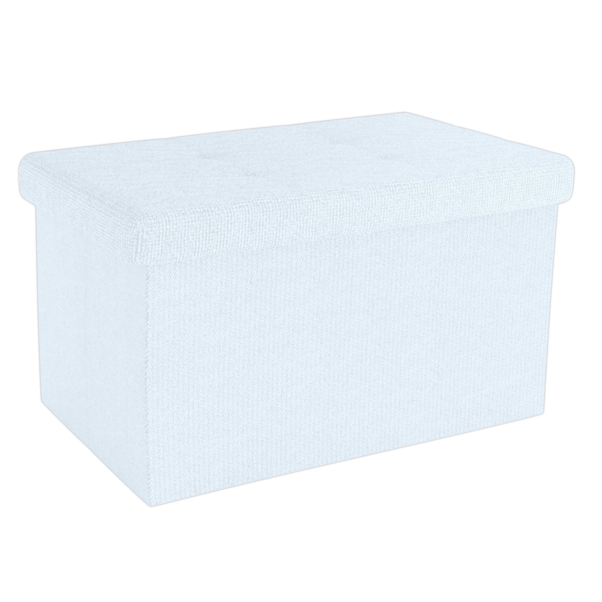 Intirilife Sitzhocker (Sitzwürfel mit Stauraum 49x30x30 cm in SCHNEE WEIß - günstig online kaufen