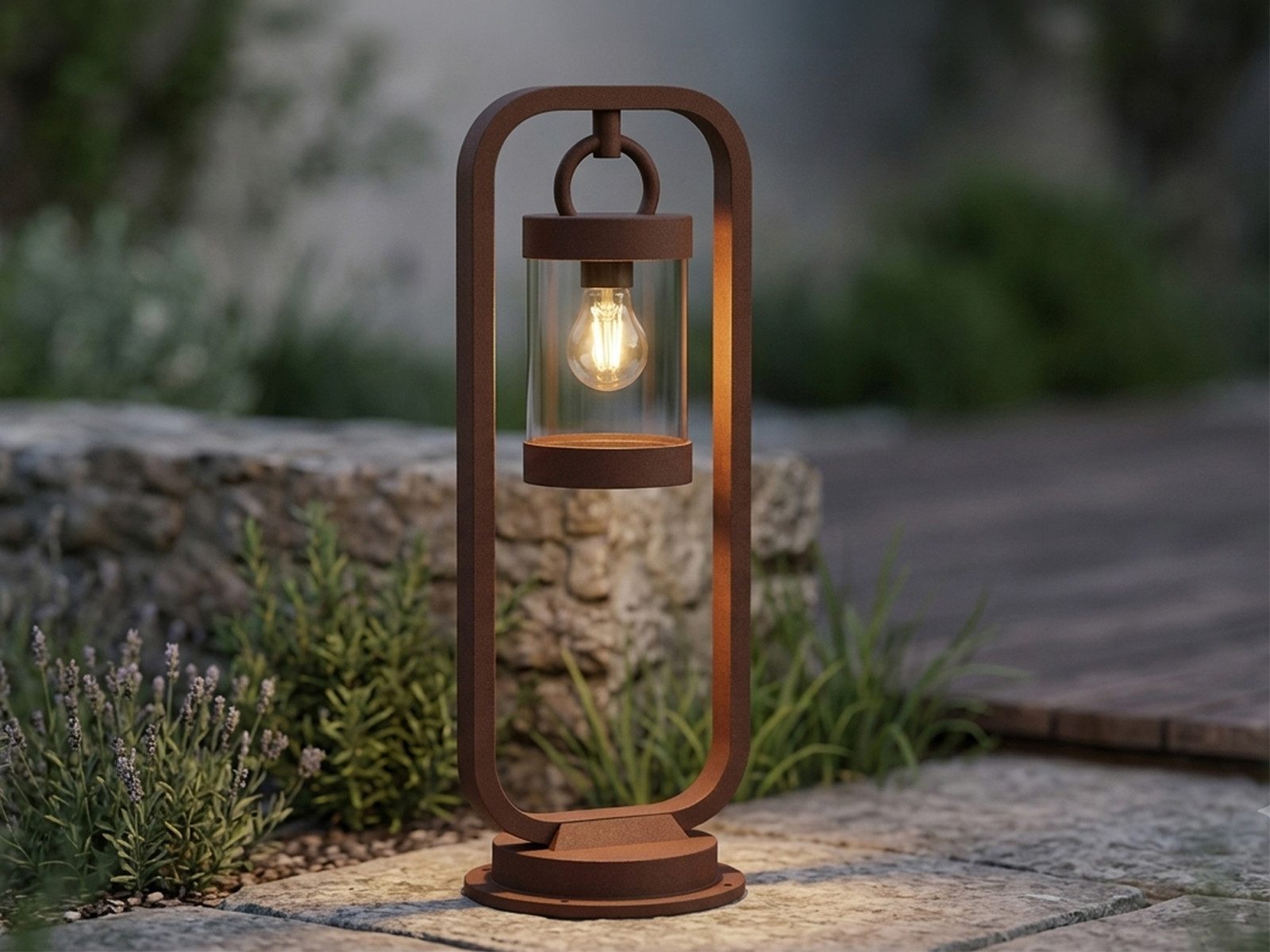 TRIO Leuchten LED Pollerleuchte, LED wechselbar, Warmweiß, Pollerleuchte aus Aluminium, Wegbeleuchtung im Landhausstil, Höhe 60cm