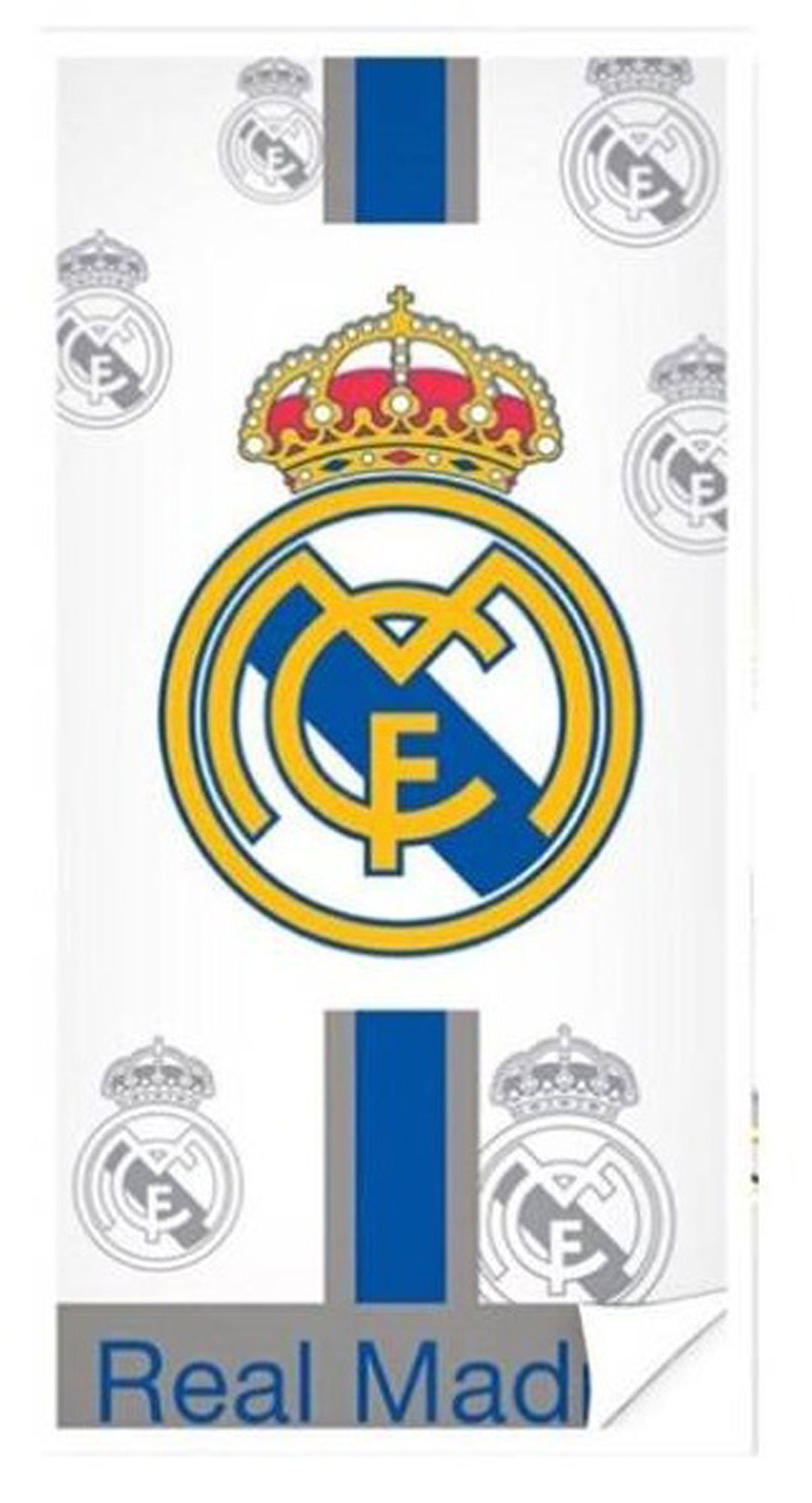 empireposter Handtuch Fussball - Real Madrid Logo - Mikrofaser Handtuch 70x140 cm