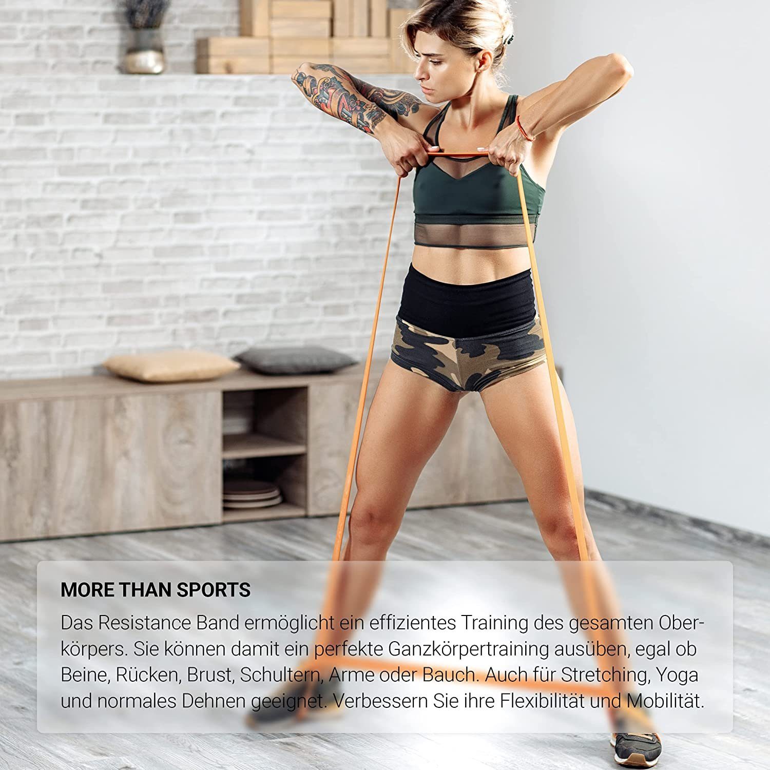 Workout Set Stärken Widerstand-Bänder App - Band und Resistance Gymnastikband, inkl. Trainingsband Trainingsband, in MSports® Tasche verschiedenen