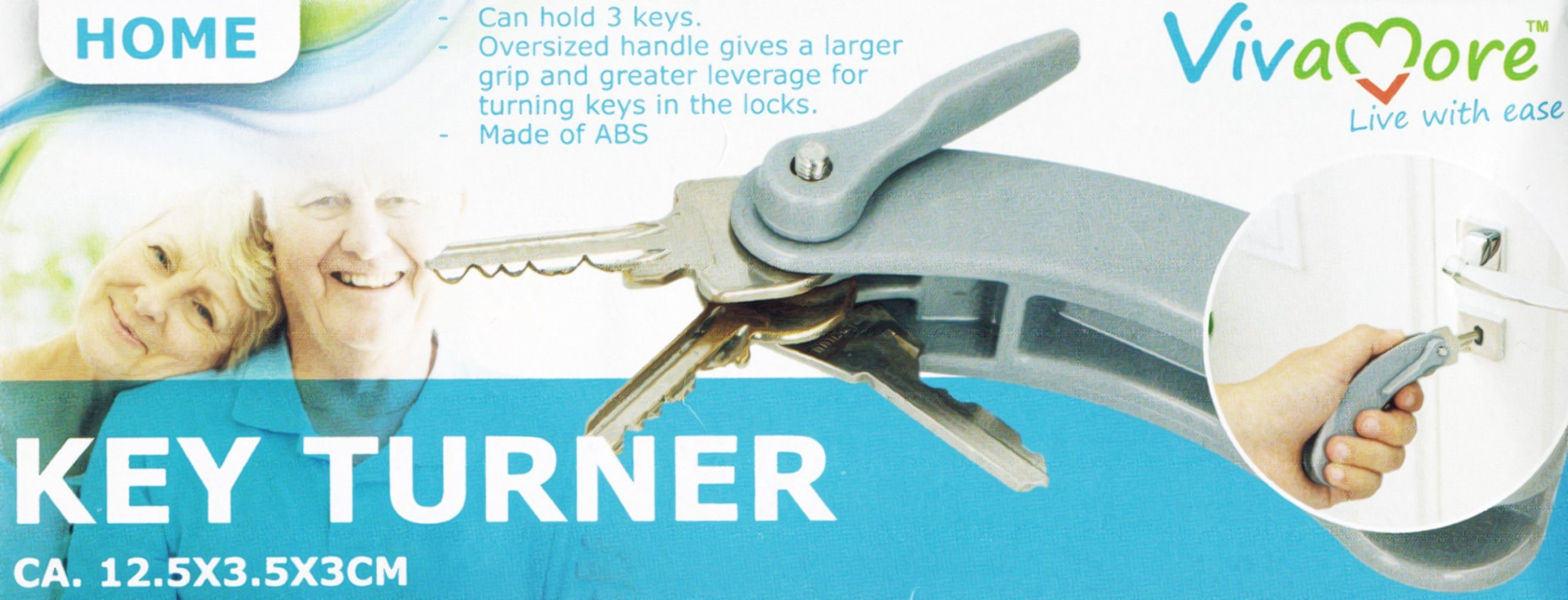 EDCO Schlüsseltasche SCHLÜSSELHILFE für 3 Schlüssel Grau Schlüsseldrehhilfe günstig online kaufen