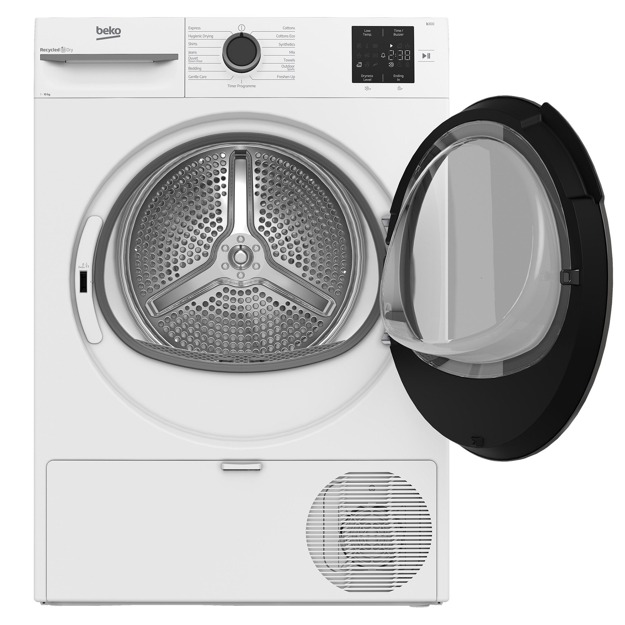 BEKO Wärmepumpentrockner BM3T30210W1, Hygiene Trocknen & Auffrischen, Knitterschutz