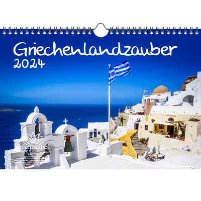 Seelenzauber Wandkalender Griechenlandzauber DIN A4 Kalender für 2024 Athen Mykonos Kreta Urlaub