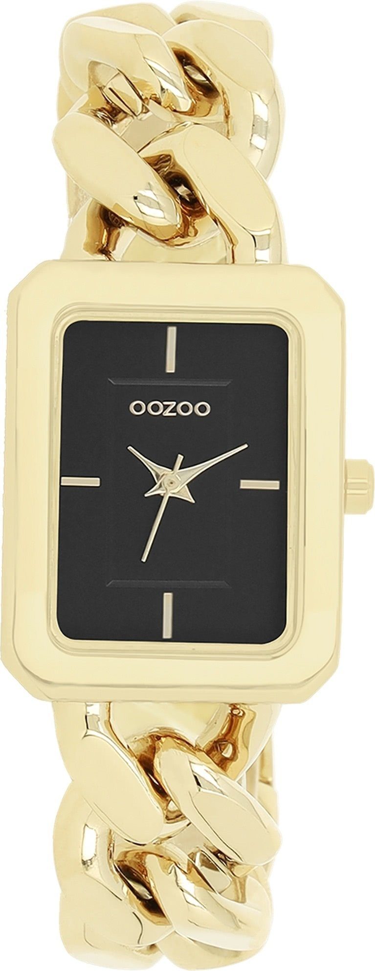 OOZOO Quarzuhr Oozoo Damen Metallarmband, Damenuhr Armbanduhr Timepieces groß Analog, Fashion-Style, Laufwerk rechteckig, 31x24mm) (ca. Japanisches