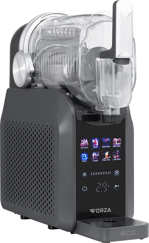ECG Eismaschine FORZA 9800, 1,80 l, 200 W, Kompressorkühlung, Slushie & Softeis, Zapfhahn, 7 Programme