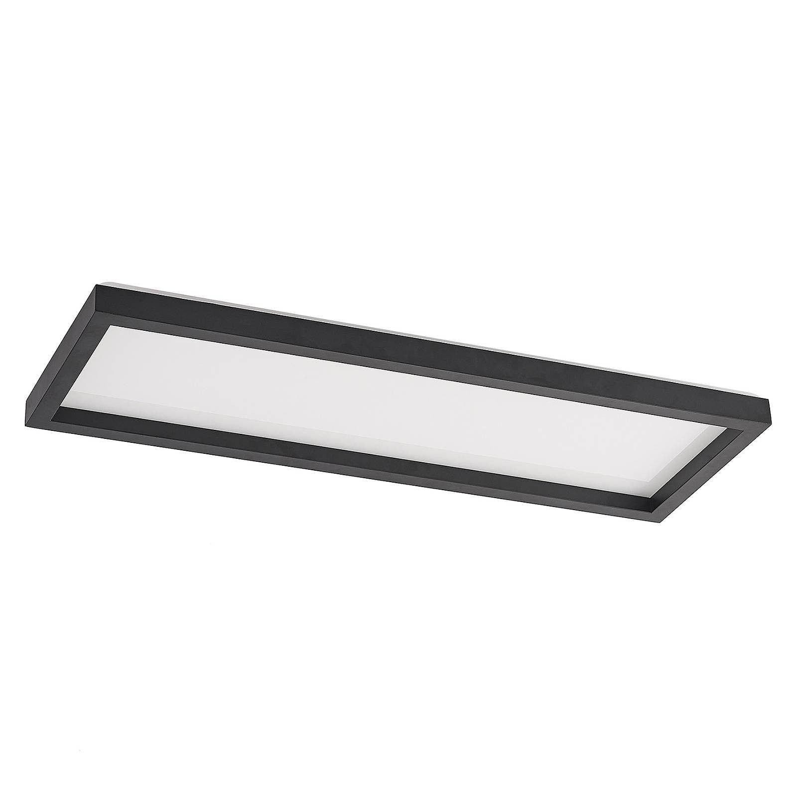 Prios LED Deckenleuchte Avira, LED-Leuchtmittel fest verbaut, warmweiß, Modern, Aluminium, Kunststoff, Schwarz, weiß, 1 flammig, inkl.