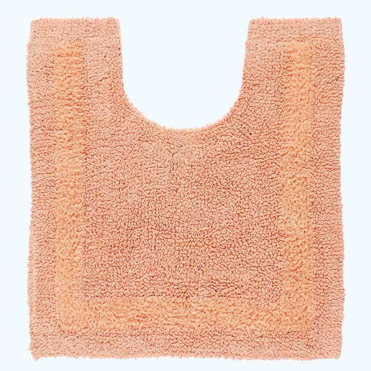 Homescapes Badematte WC-Vorleger apricot 50x55 cm aus 100% Baumwolle, Höhe günstig online kaufen