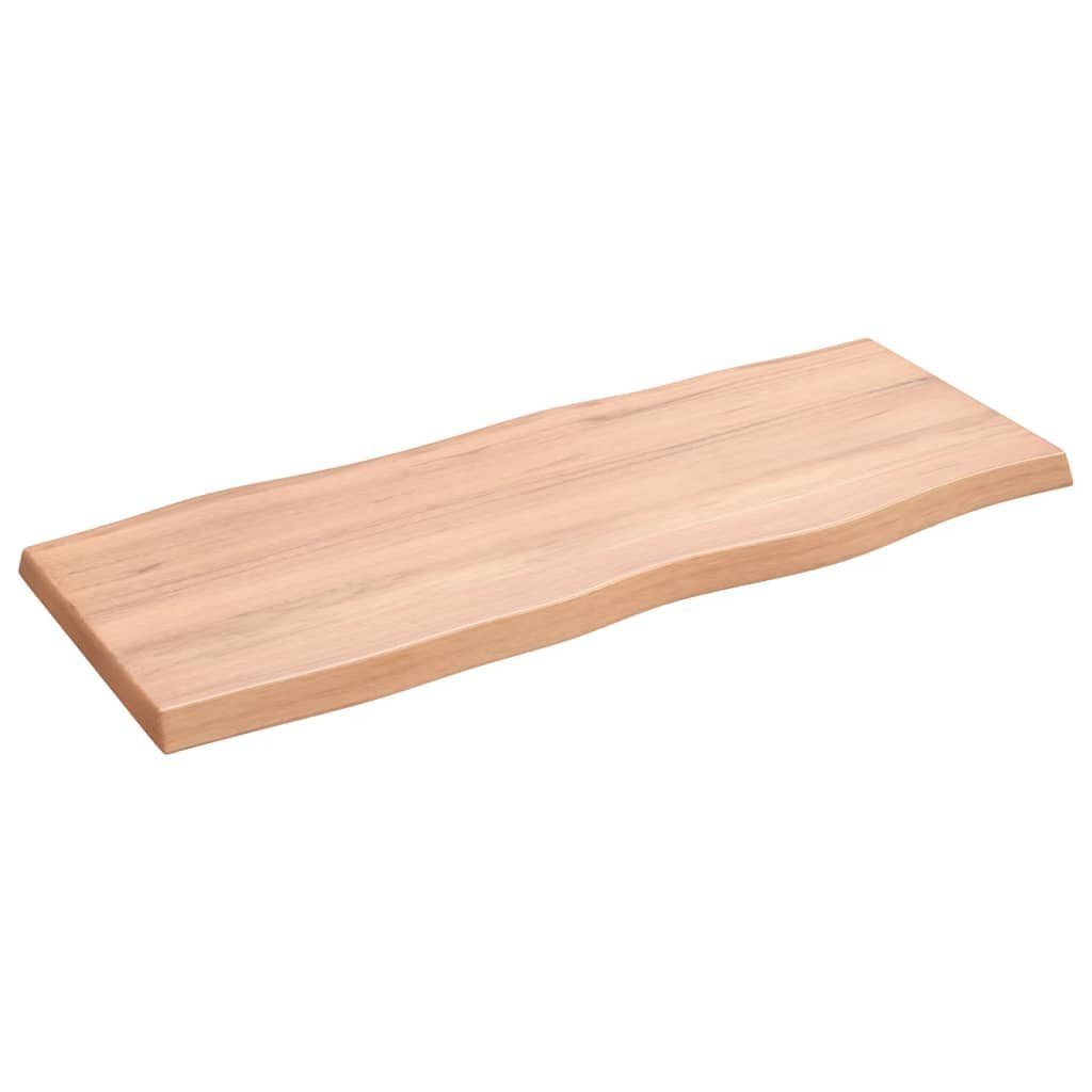 furnicato Tischplatte 100x40x(2-4) cm Massivholz Behandelt Baumkante (1 St)