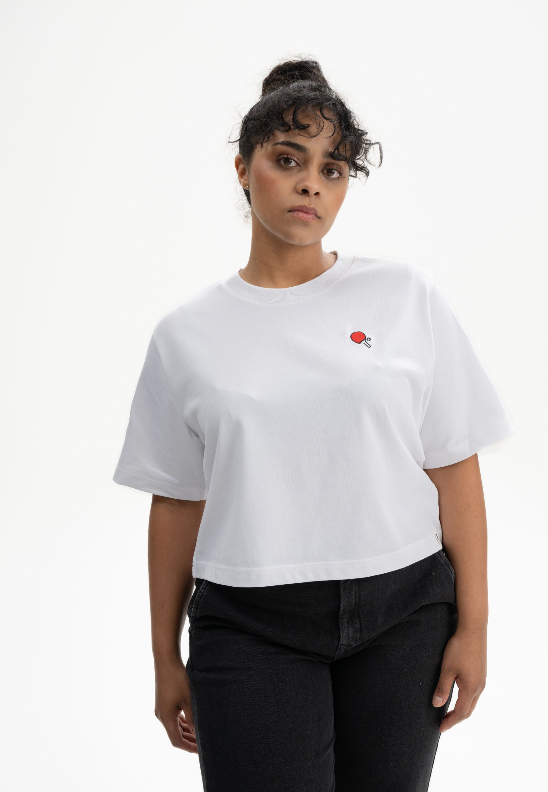 MELA Kurzarmshirt Cropped T-Shirt schwer JOSHNA günstig online kaufen