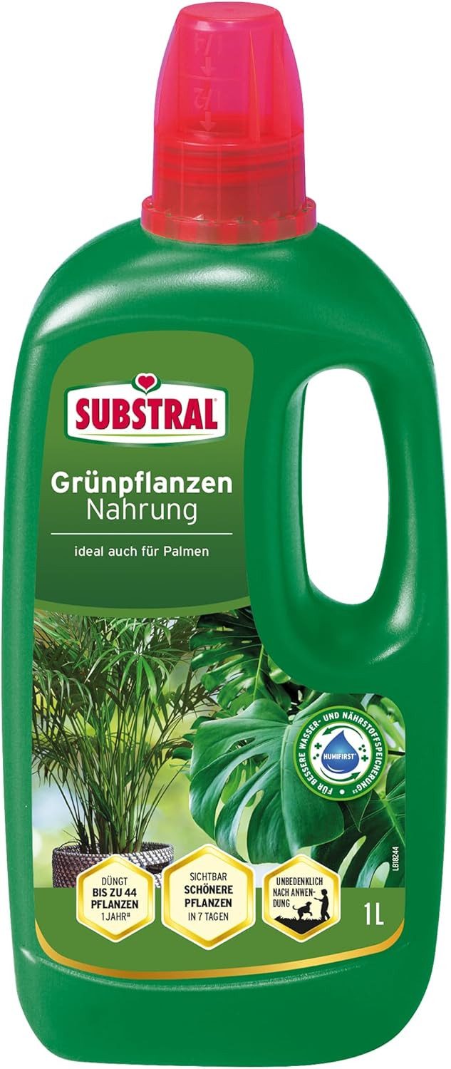Evergreen Pflanzenstärkungsmittel Substral Grünpflanzen Nahrung, Qualitäts-Flüssigdünger 1 L