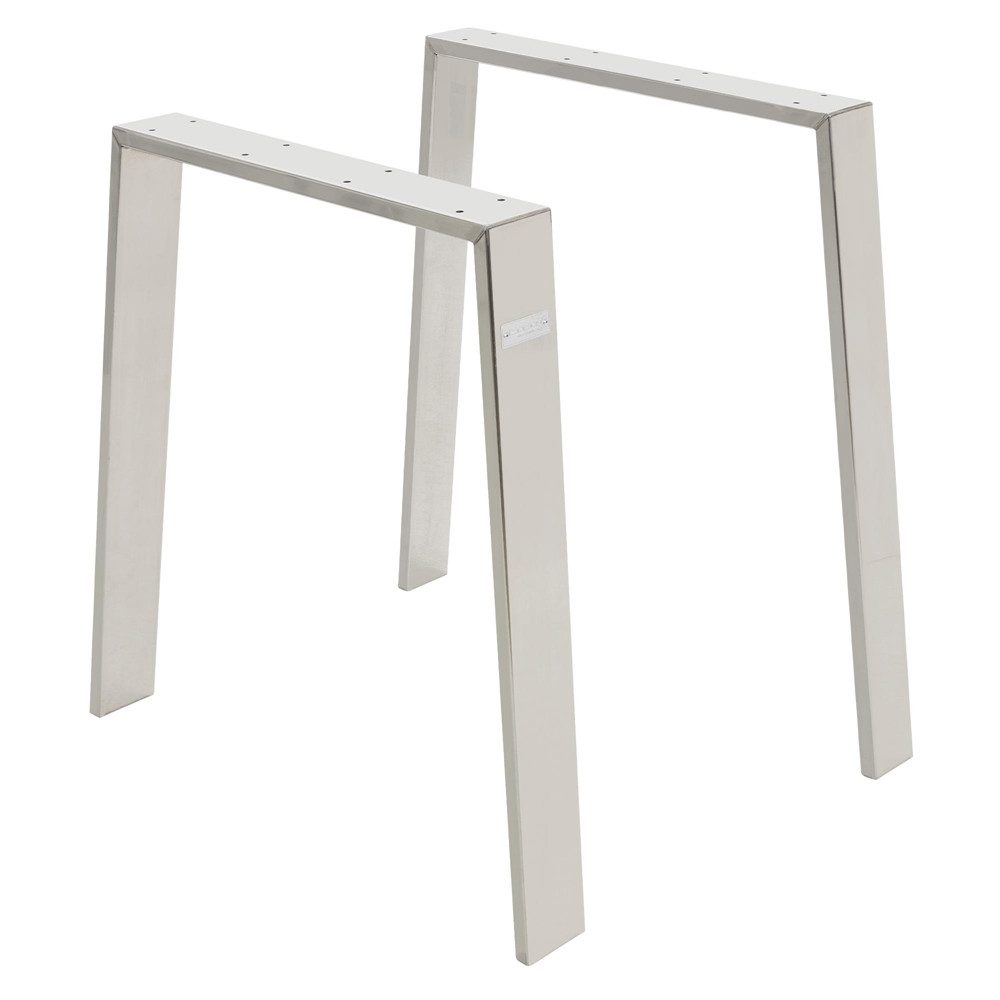 ML-DESIGN Tischbein Tischgestell Loft 2er Set Bankkufen aus Stahl Industriedesign U-Form, Bankgestell Bankbeine Tischkufen Profil 8x2cm Möbelfüße aus Metall