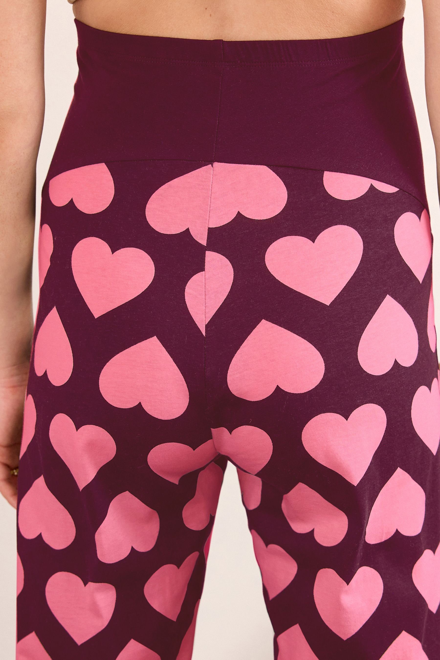 Next Umstandspyjama Baumwoll-Pyjama, Umstandsmode (2 Pink tlg) Heart