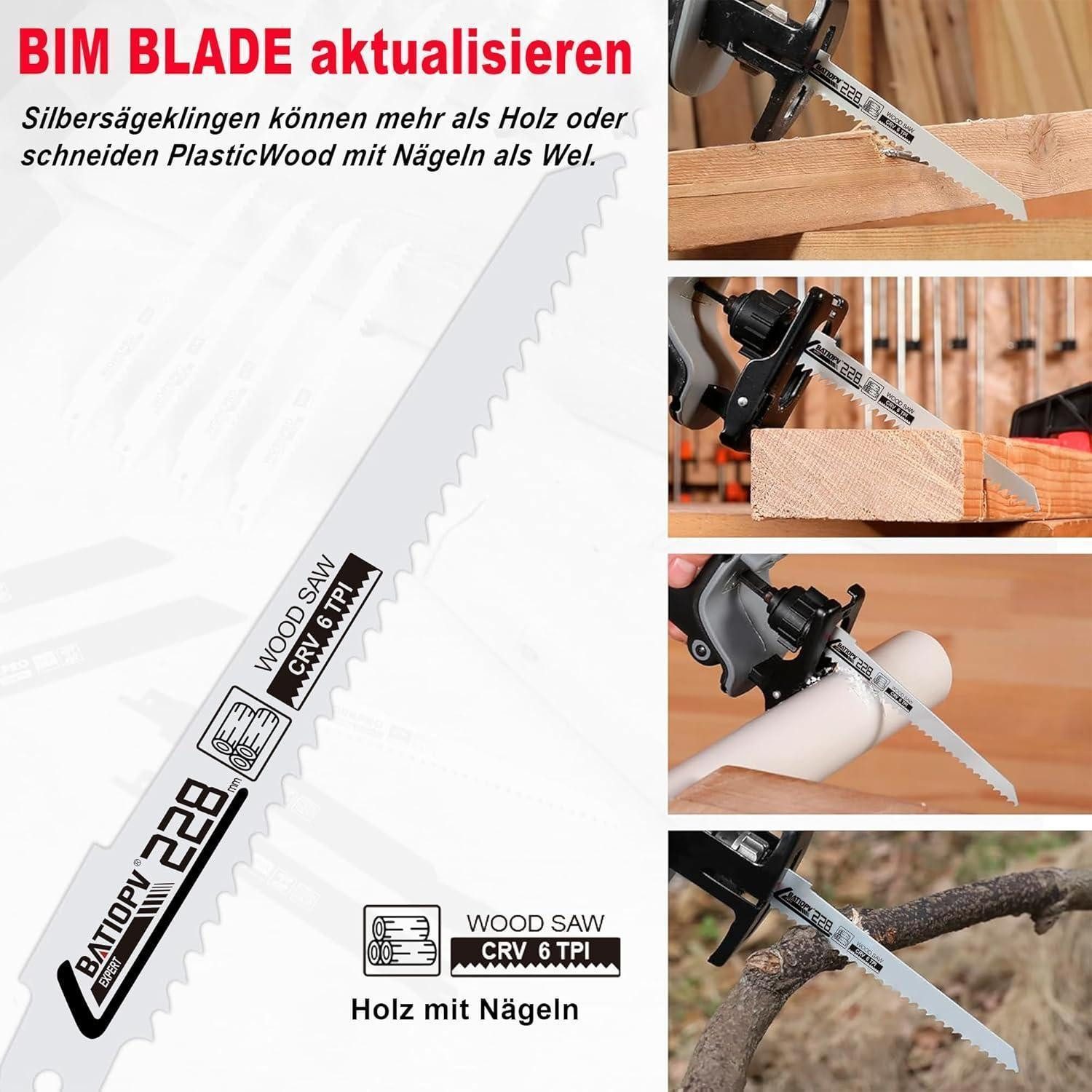 LuxusKollektion Säbelsägeblatt Säbelsägeblätter 32-teilig für Holz Metall Kunststoff Tasche