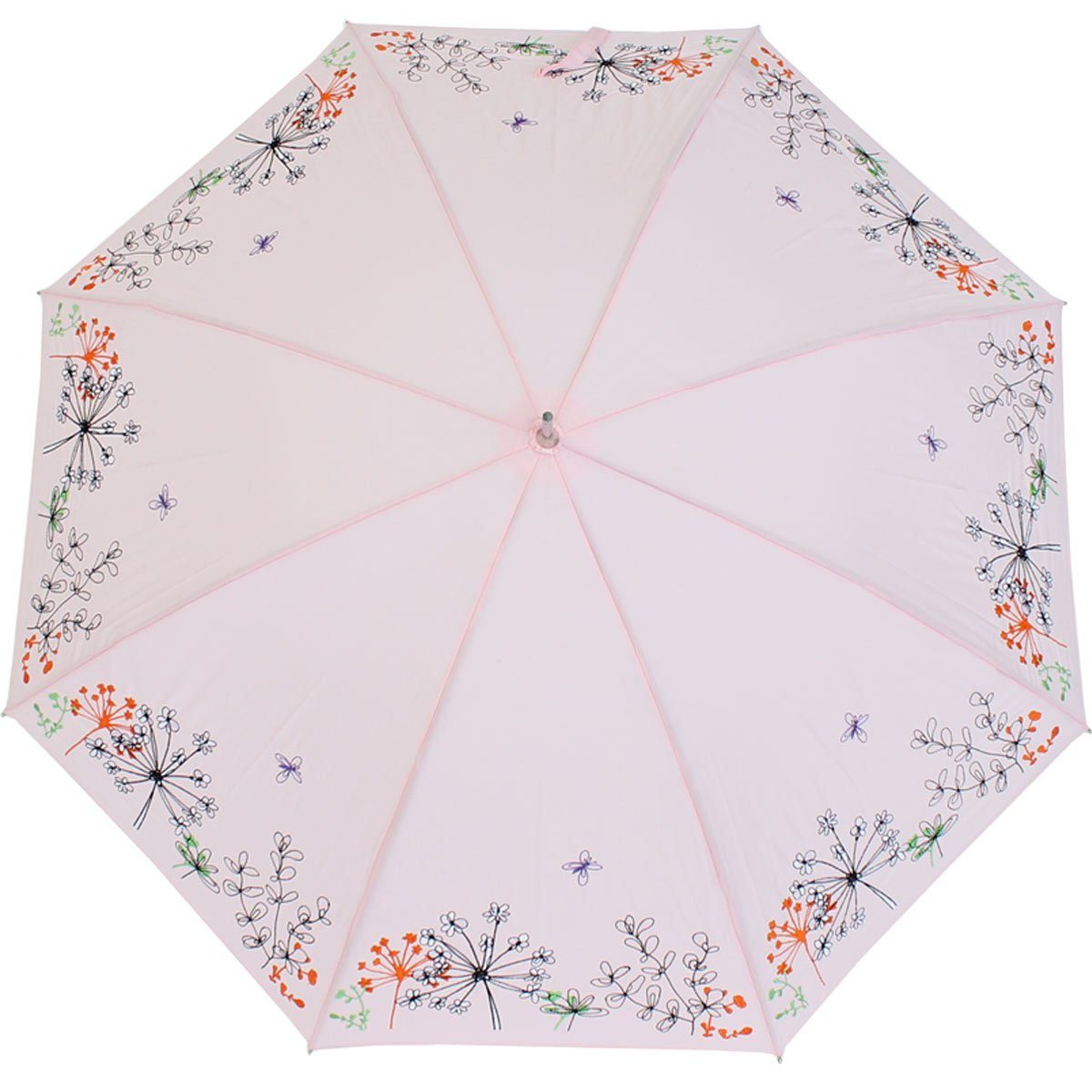 doppler® Stockregenschirm Sonnen und Regenschirm UV Schutz - Lady Butterfly, Kunststoff