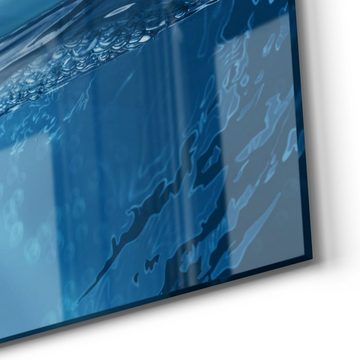 DEQORI Glasbild 'Querschnitt Wasserpegel', 'Querschnitt Wasserpegel', Glas Wandbild Bild schwebend modern