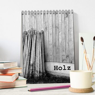 CALVENDO Wandkalender Holz (Tischkalender 2024 DIN A5 hoch), CALVENDO Monatskalender
