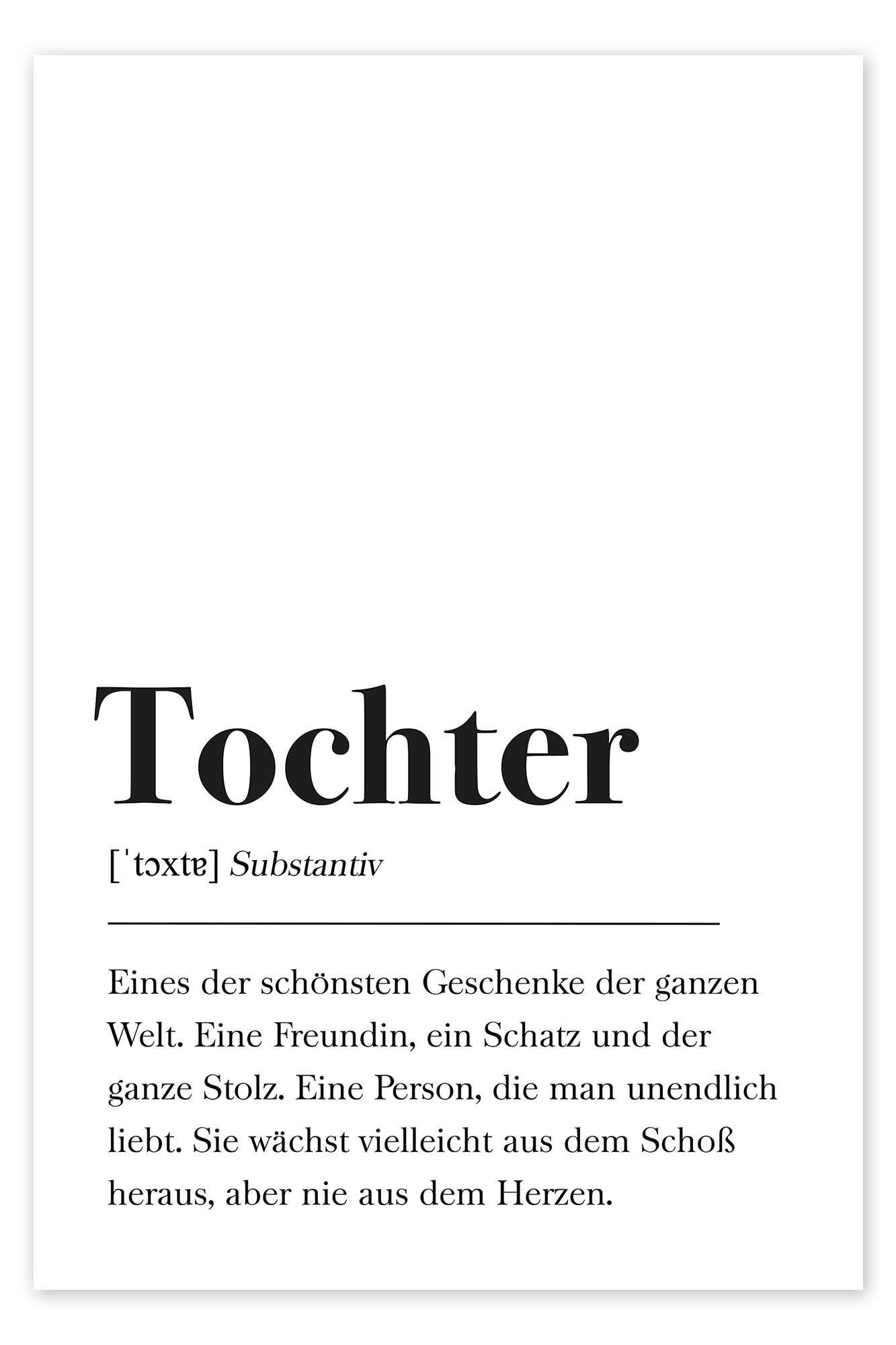 Posterlounge Wandbild Tochter Definition, aemmi, erhältlich als Poster, Leinwandbild, Wandsticker oder Acrylglasbild
